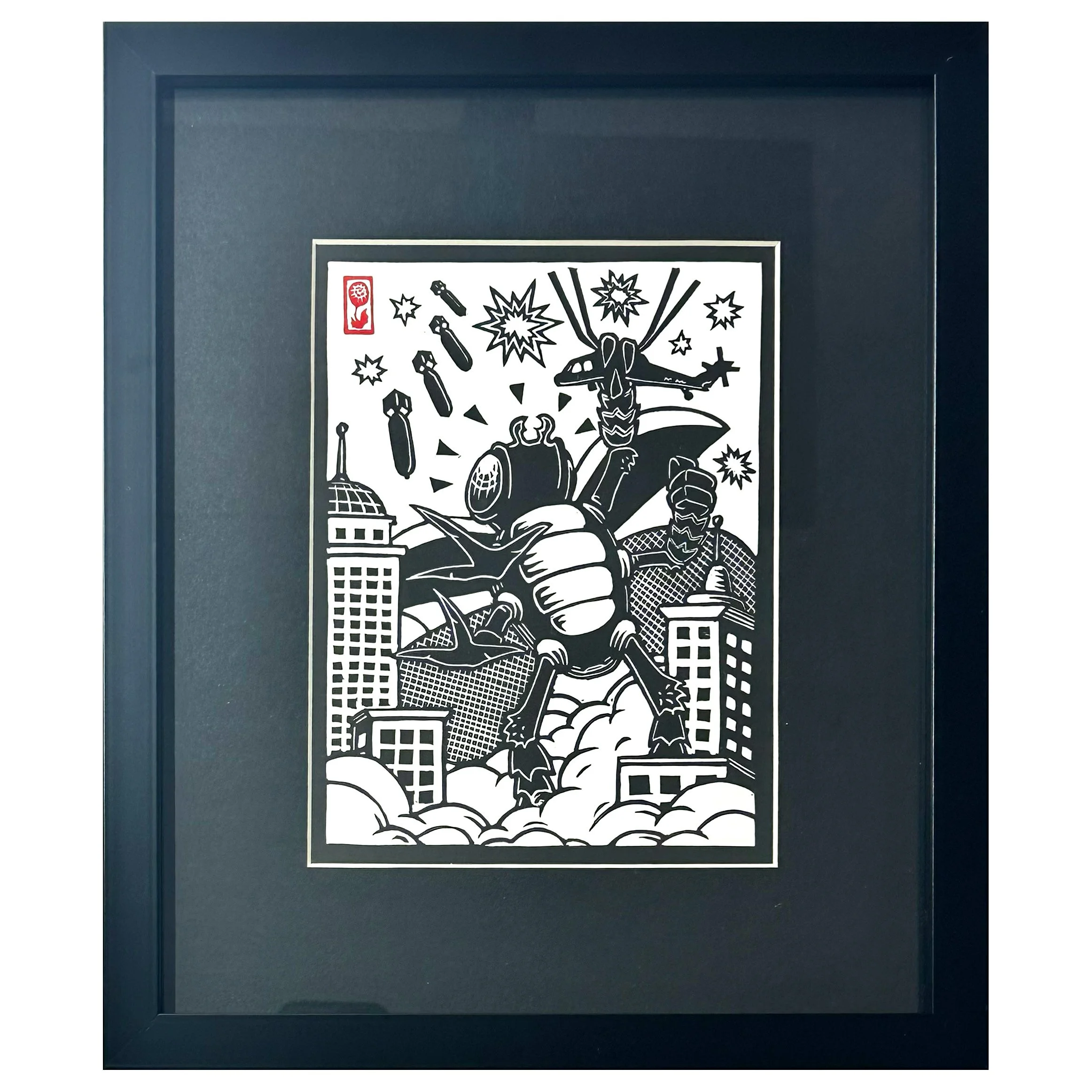 Kaiju Beetle (framed)
