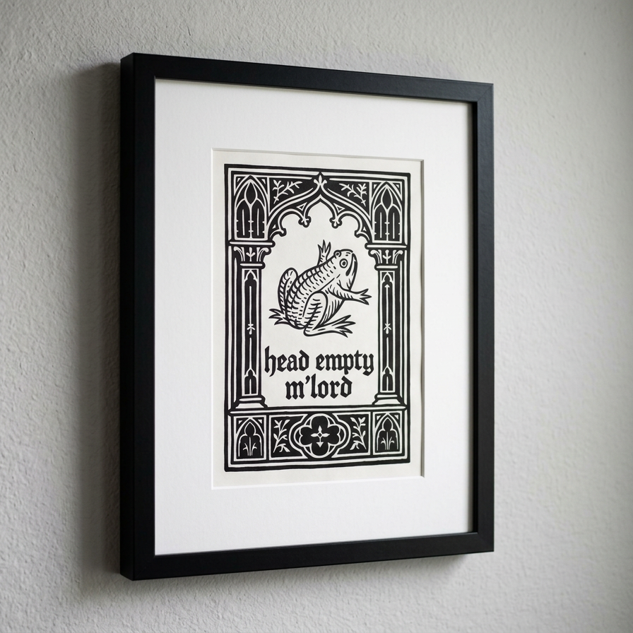 Head Empty M'Lord (framed)