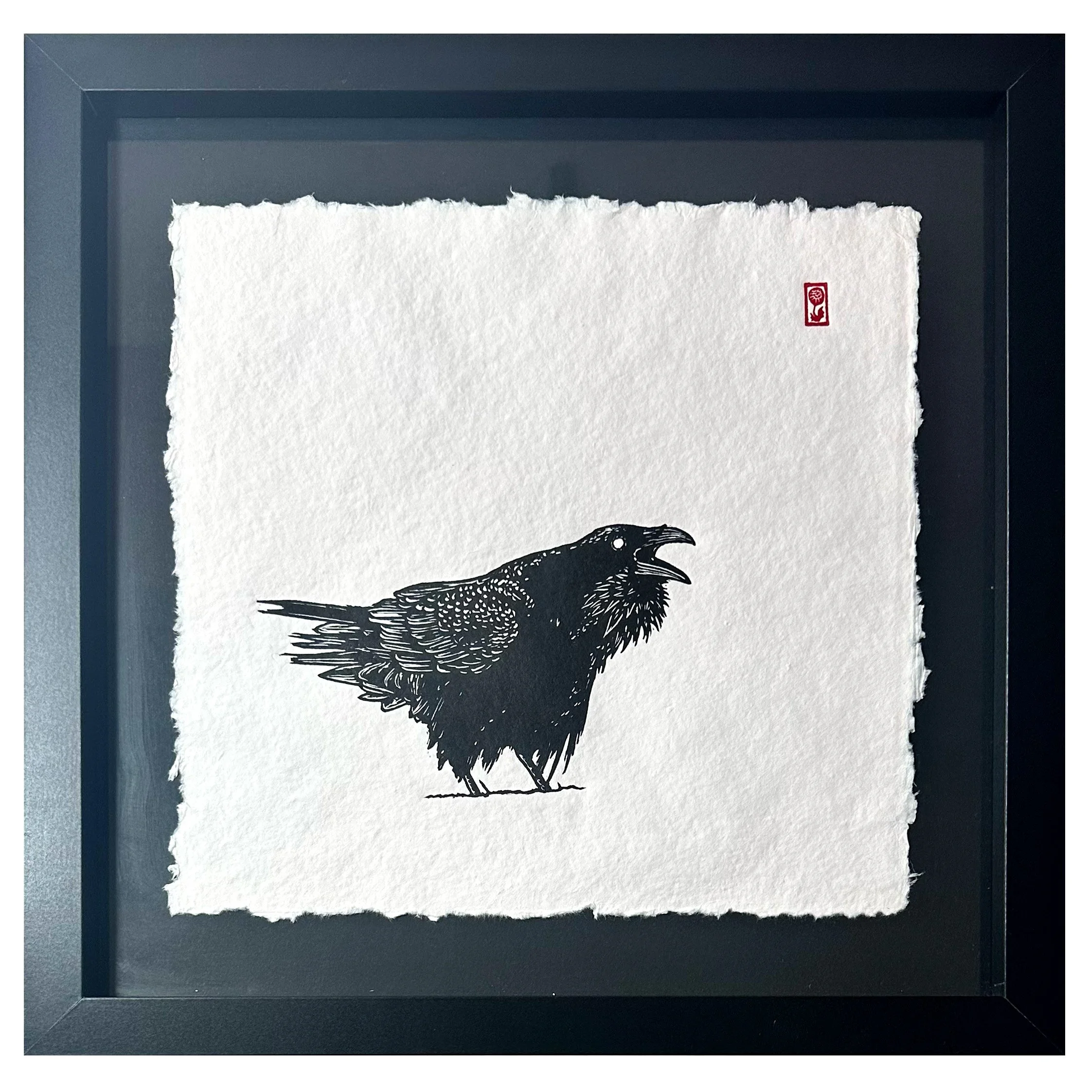 The Raven in the Snow (framed)