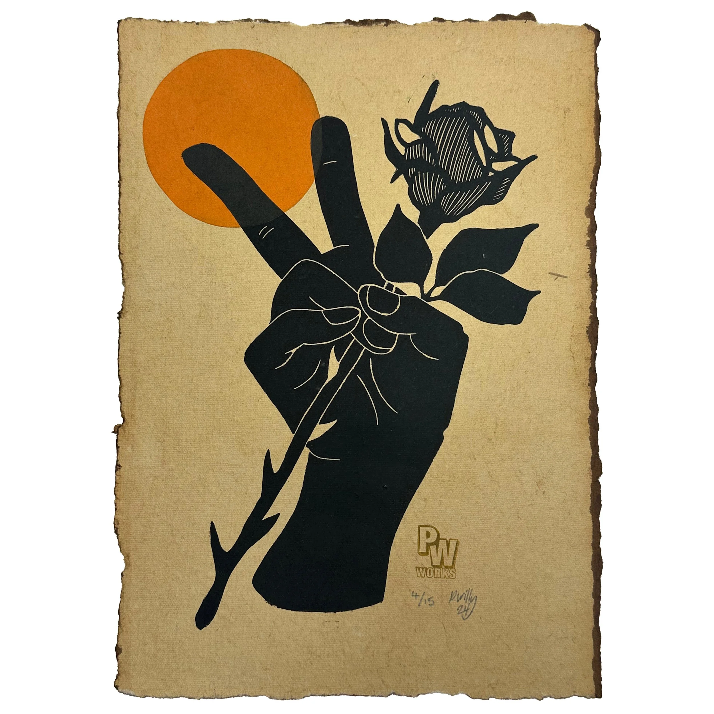 Peace rose (unframed)