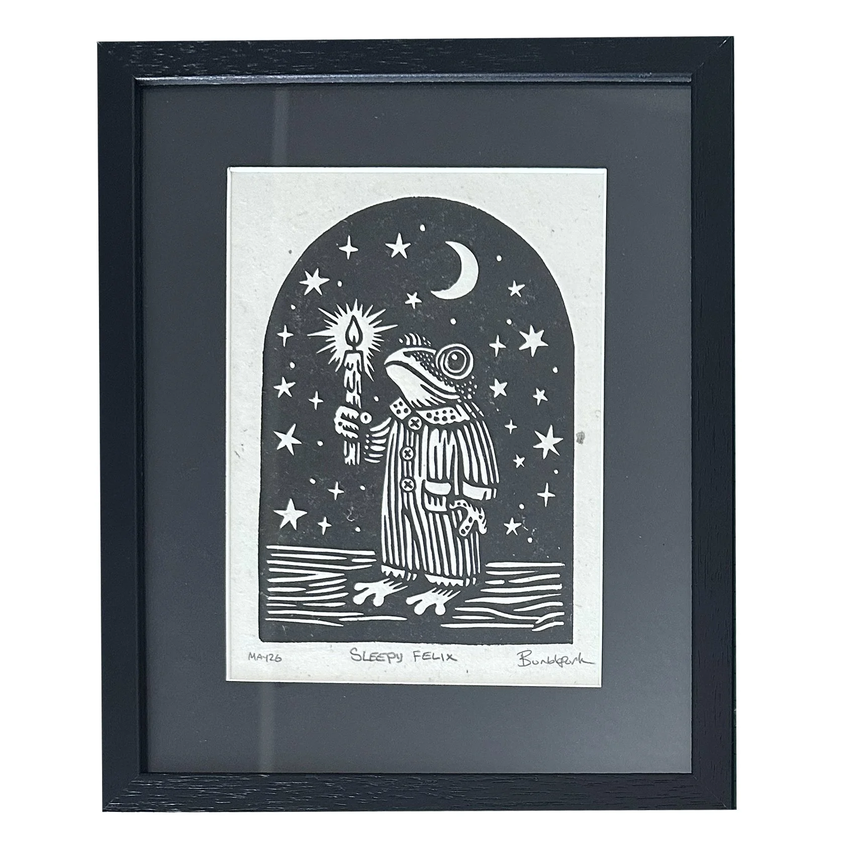 Sleepy Felix (Framed)