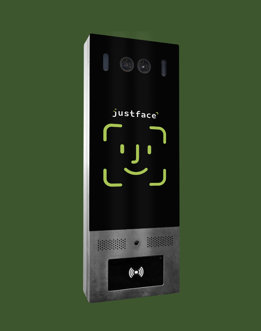 Justface outdoor tablet integrates effortlessly with your existing access control and administration systems. Precise, secure access control.