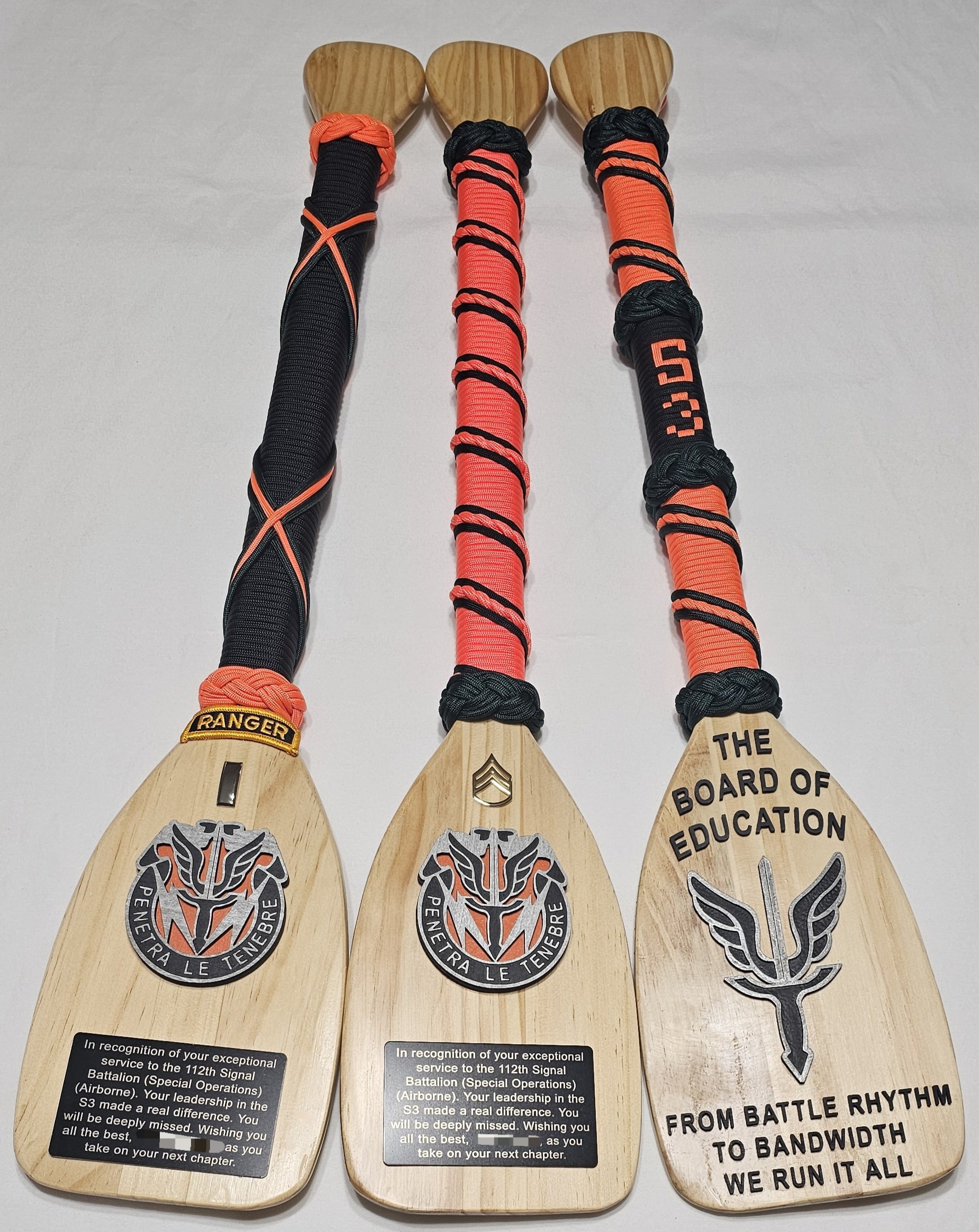 Signal Paddles in 3 Different Wrap Styles