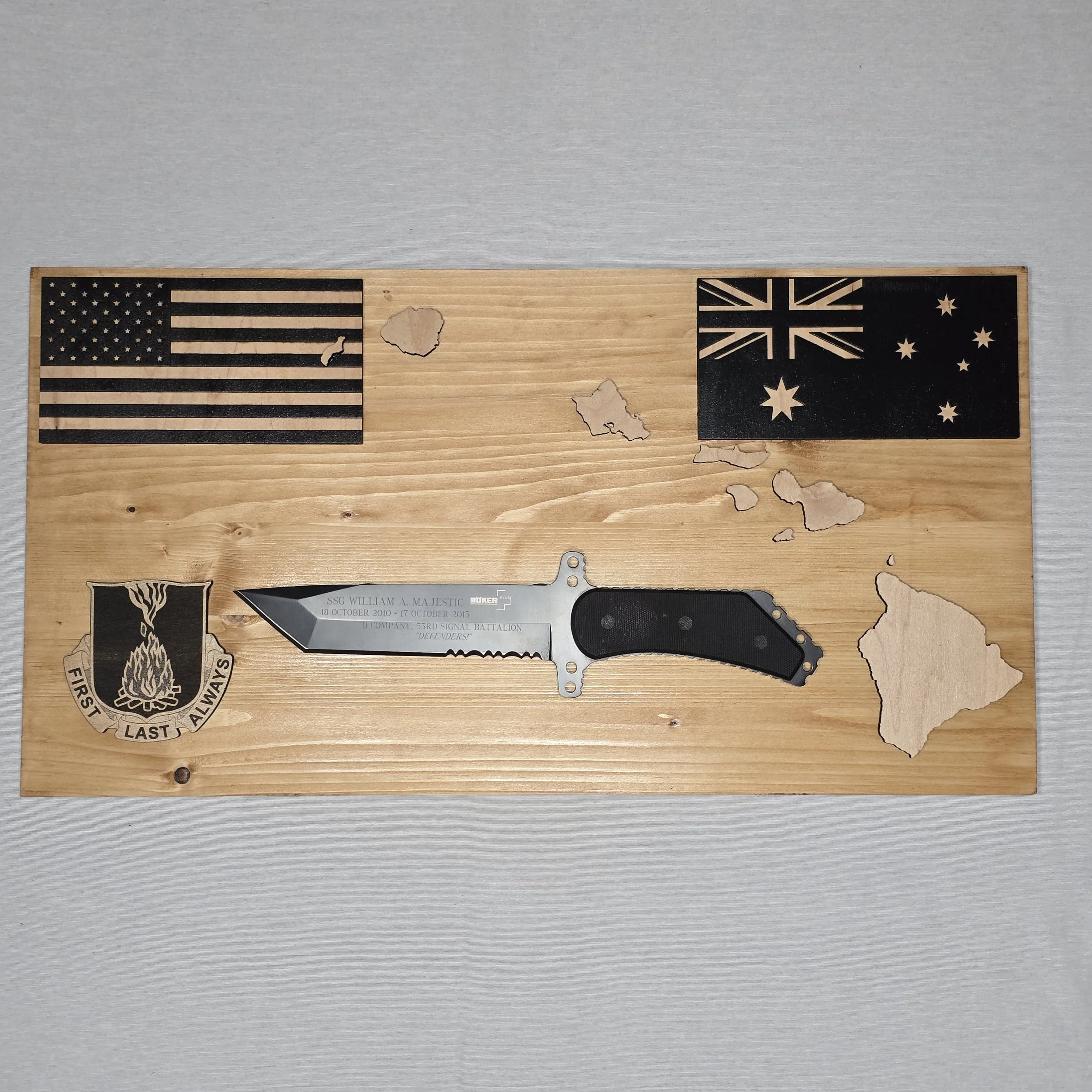 22x12 Plaque with Magnetic Knife Holder