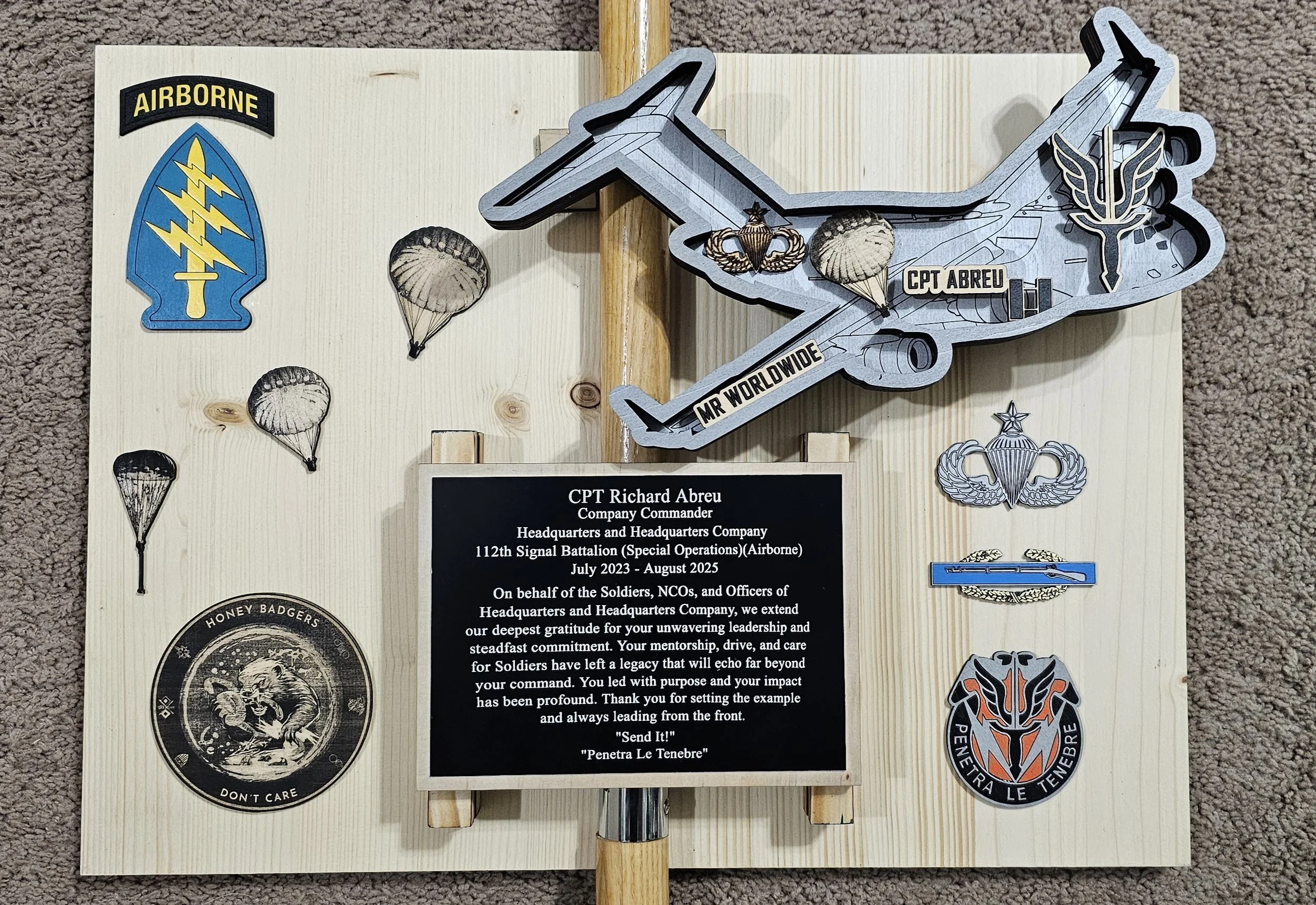 Guidon Holder with 3D Layered C-17