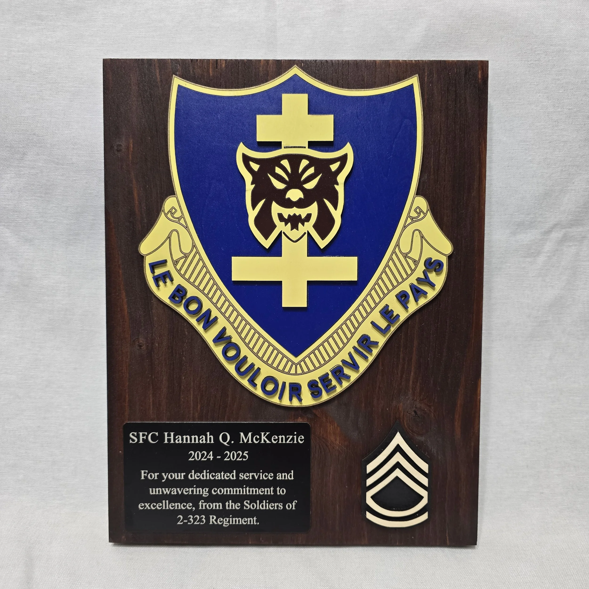 8x10 Plaque