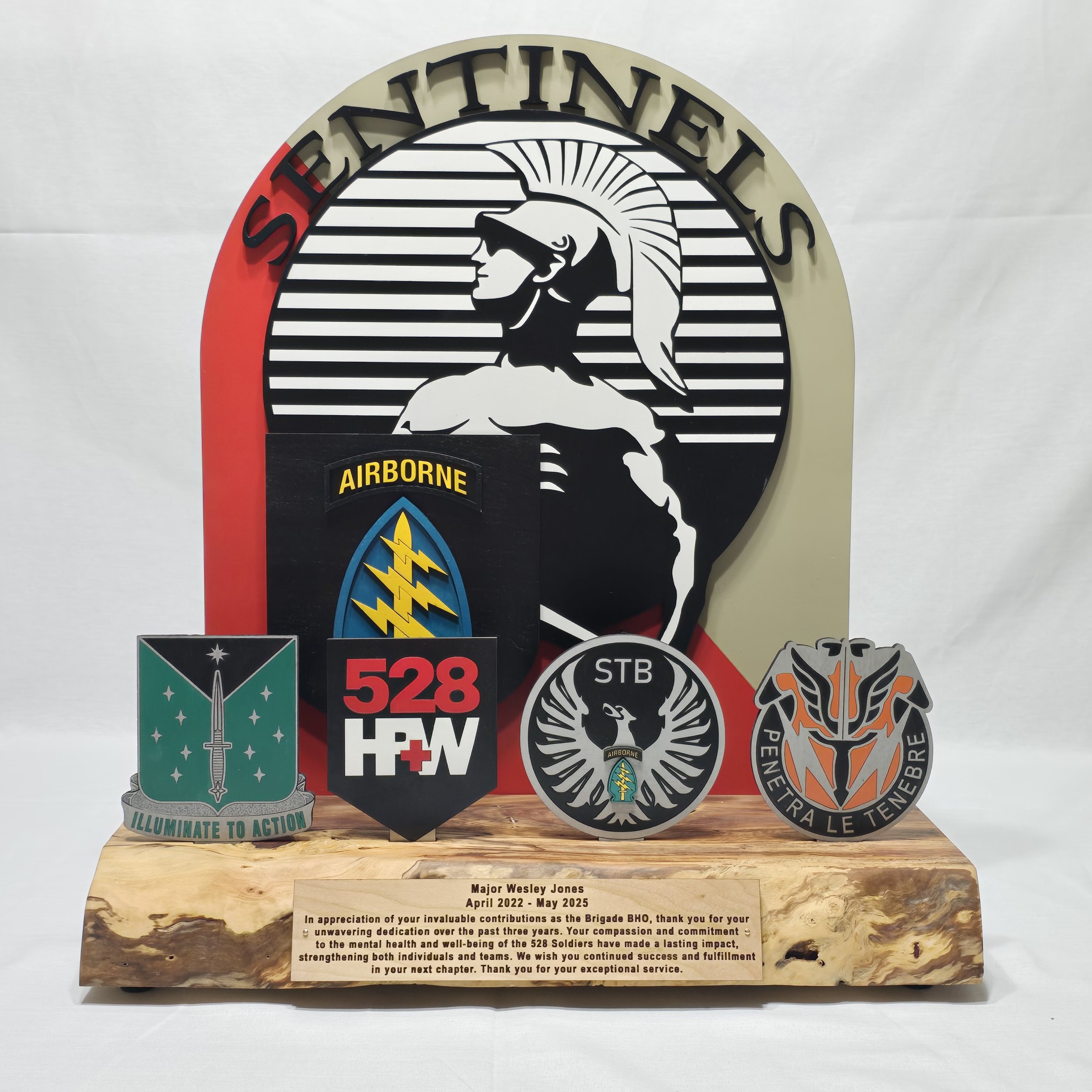 22x8x18 Tabletop Display with Small Detachable Emblems