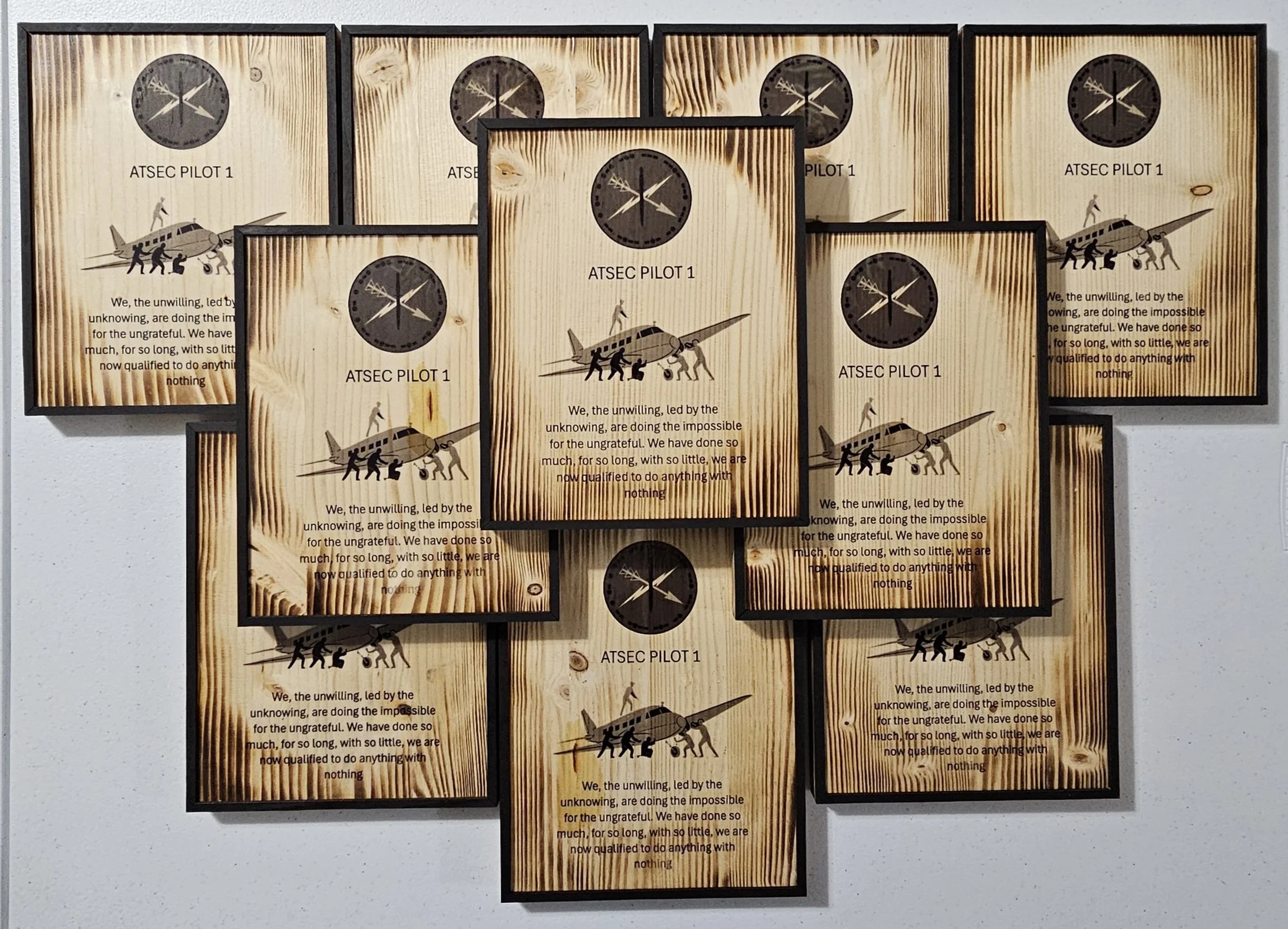Custom Bulk Order of 8x10 Plaques with a Wood Burned Design