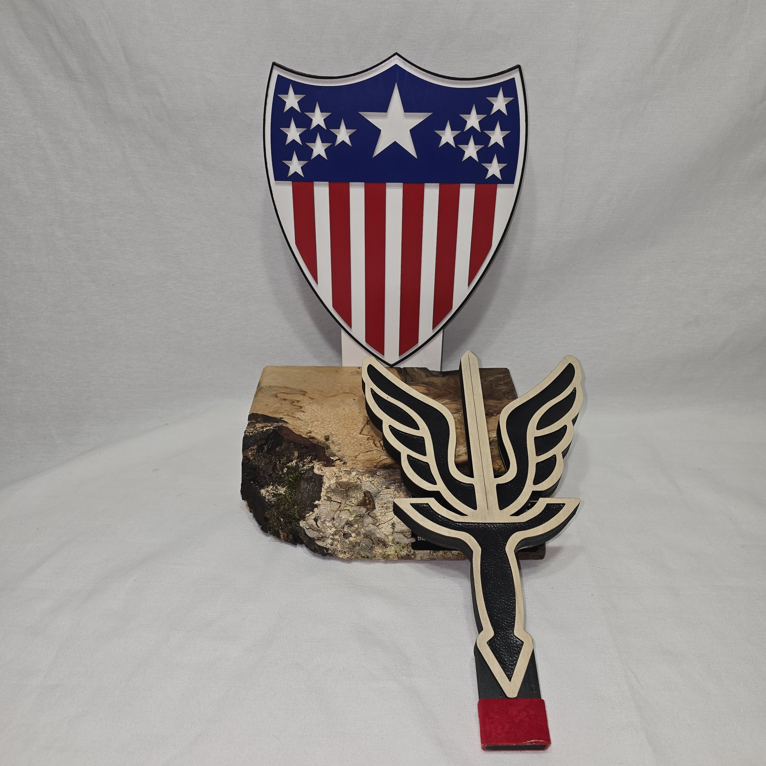 8x8x15 Tabletop Display with Detachable Emblem