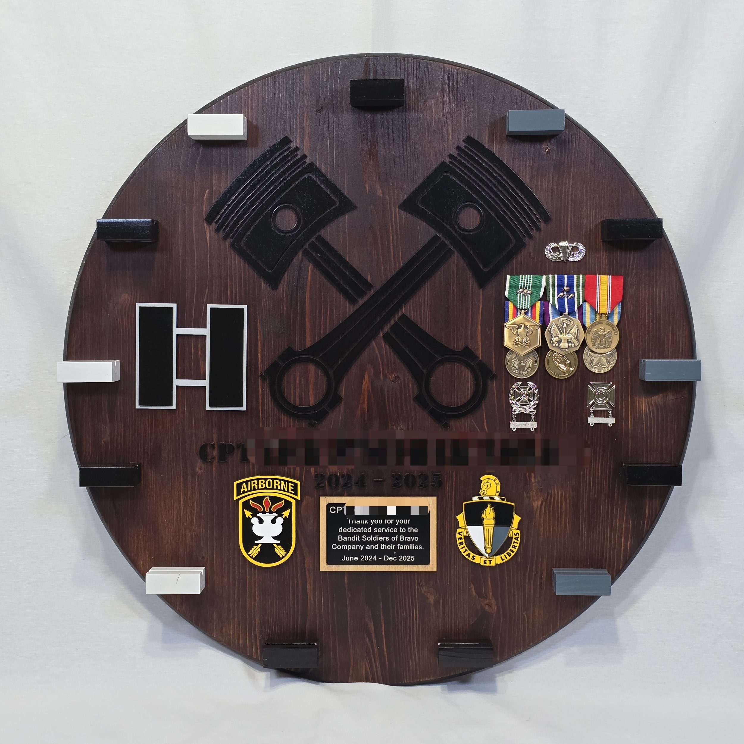 24-inch Round Plaque with Individual Coin Holders