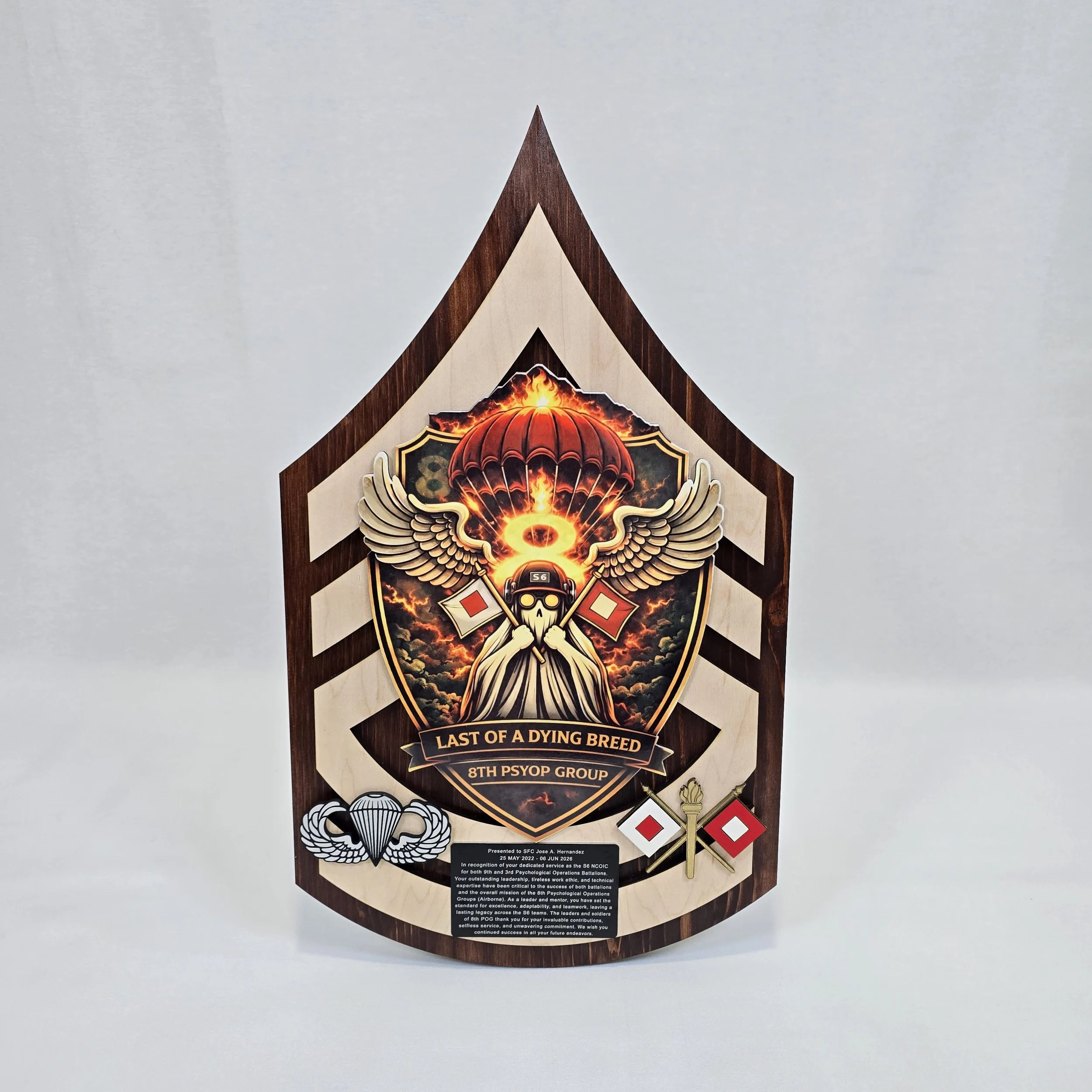 24-inch Tall Rank Plaque