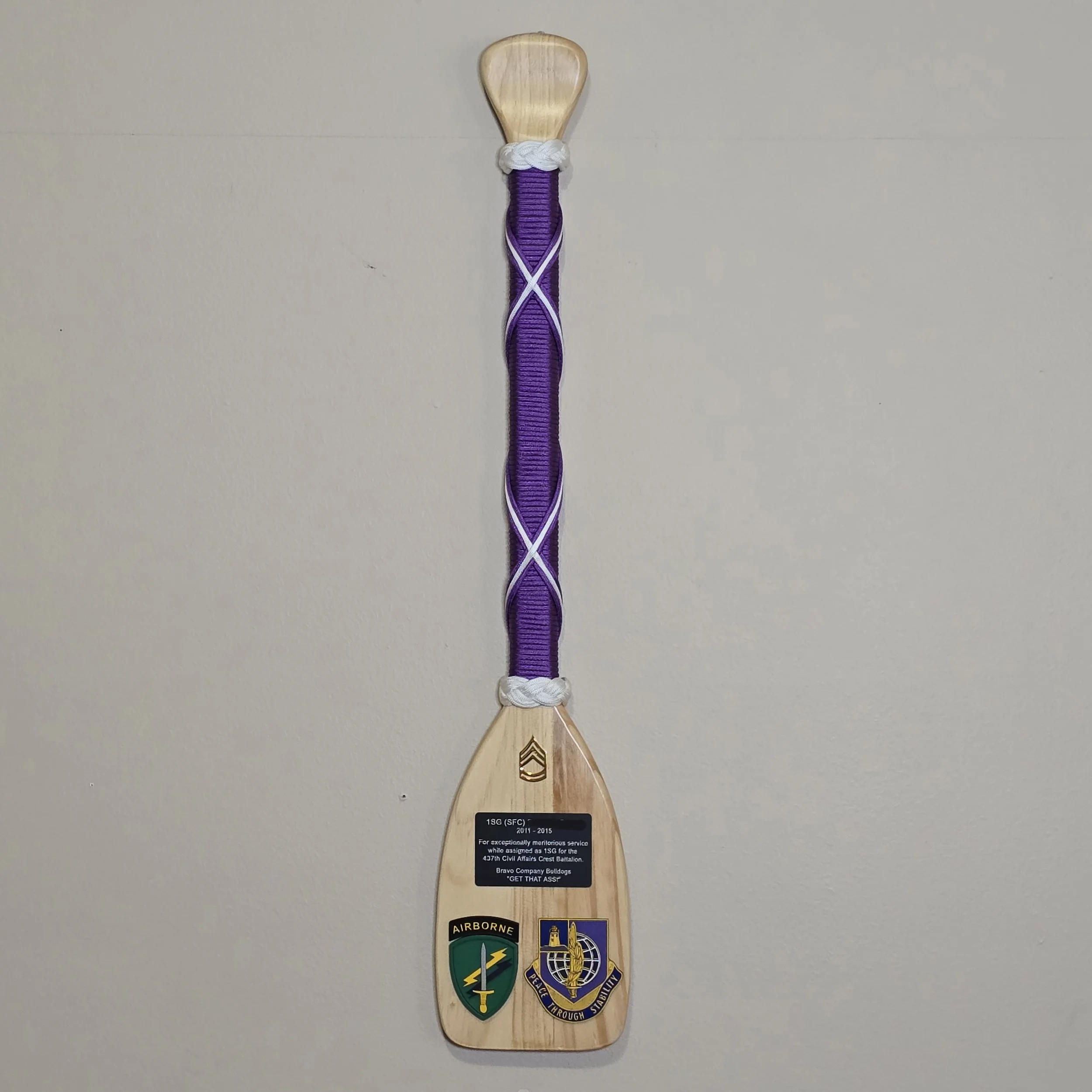 Civil Affairs Paddle with Criss-Cross Wrap