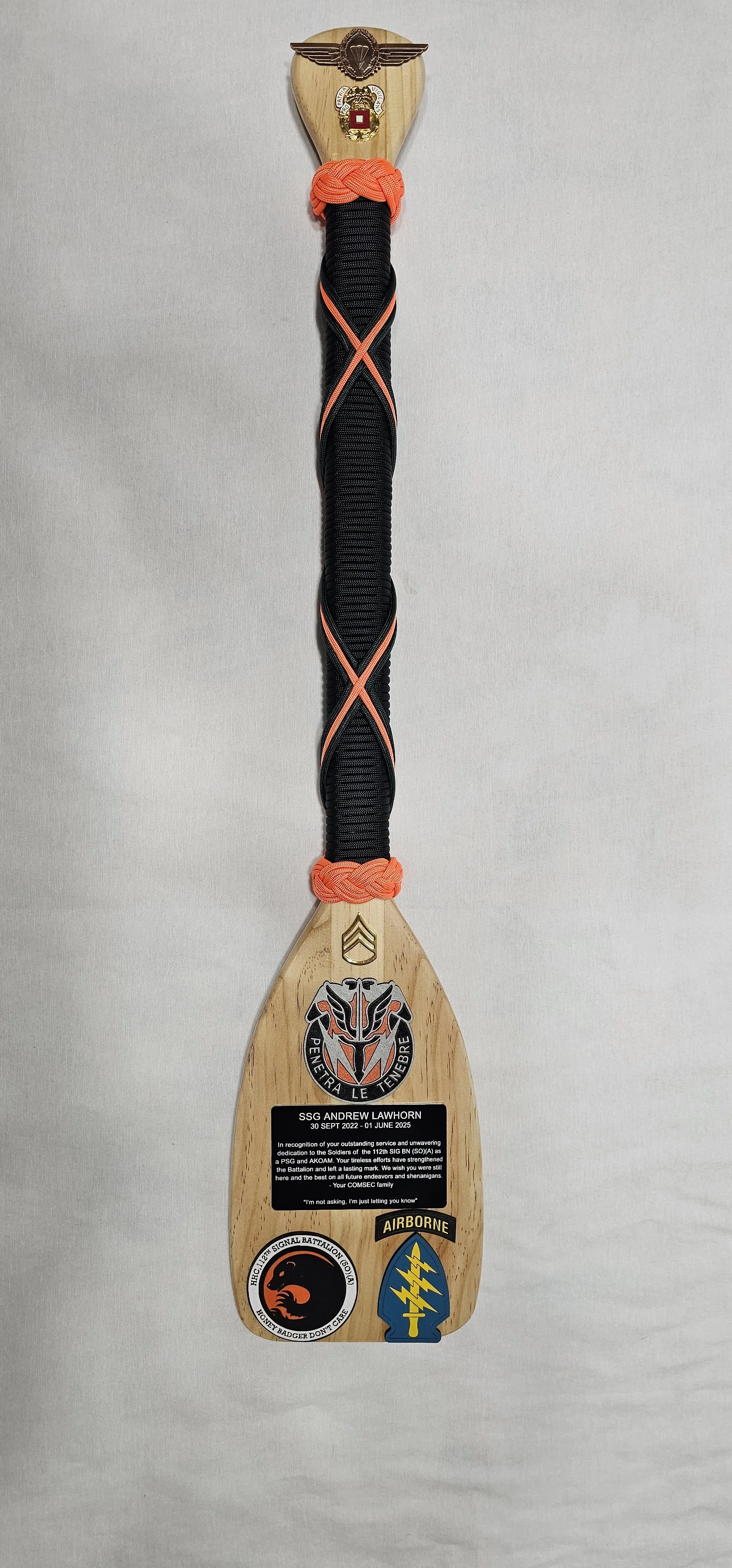 Signal Paddle with Criss-Cross Wrap