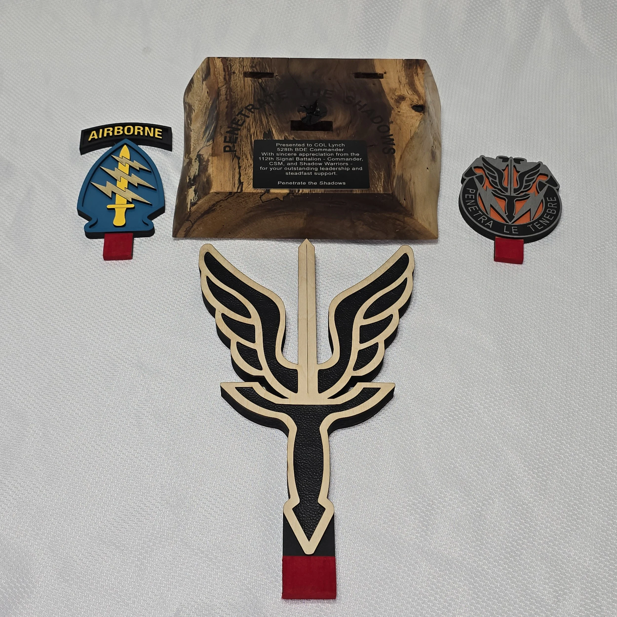 8x8x15 Tabletop Display with Detachable Emblems