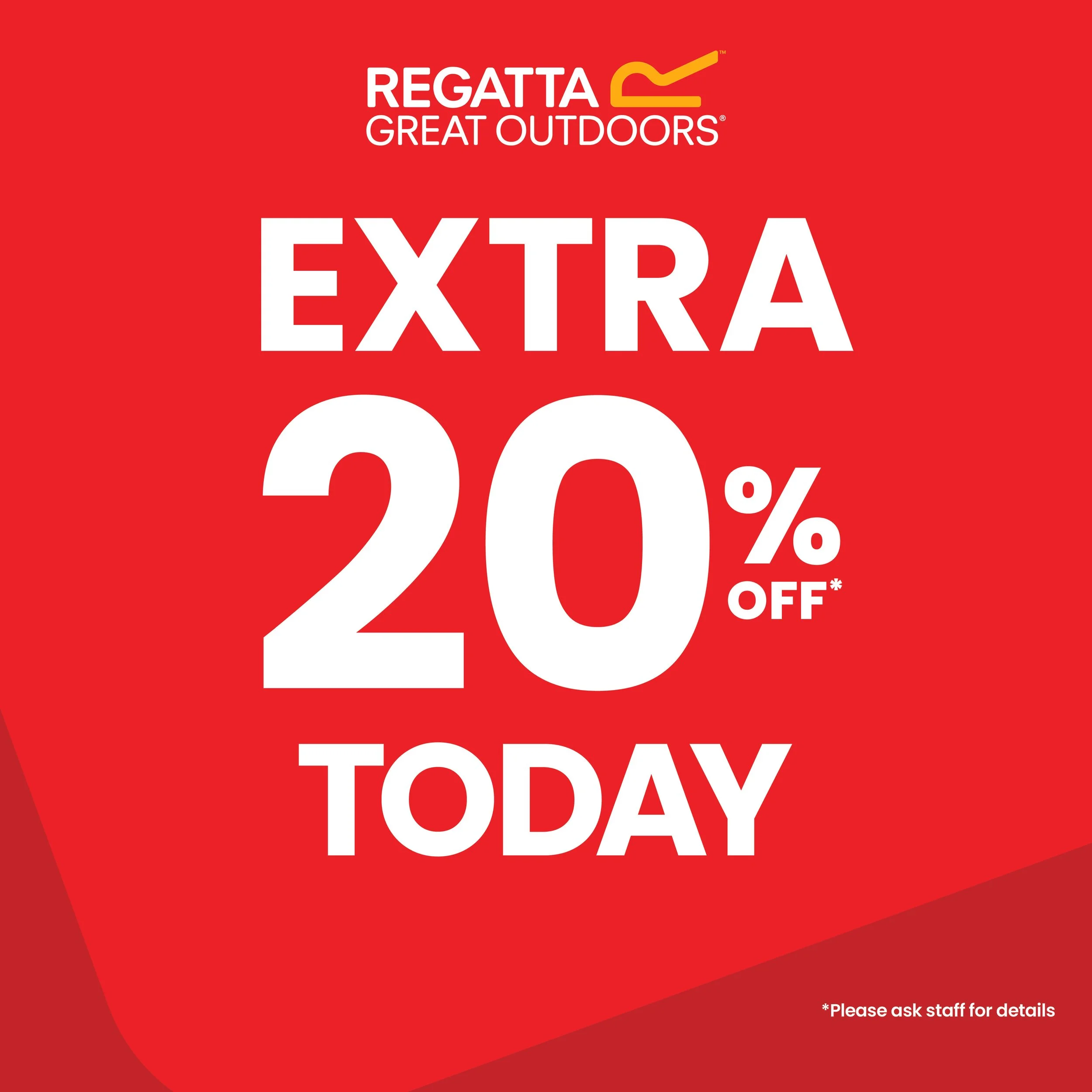 Extra 20% off at Regatta 