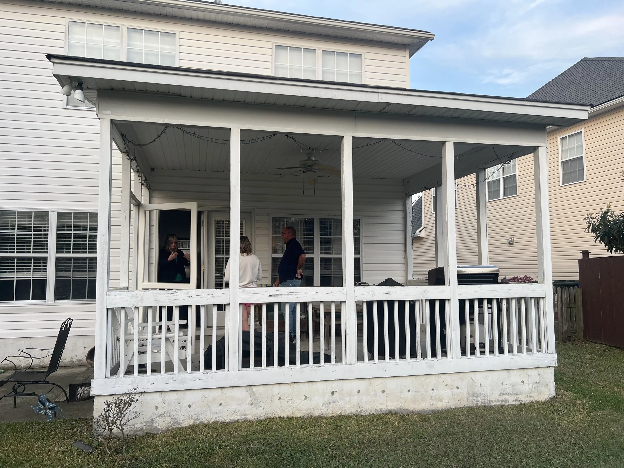 Before - porch enclosure