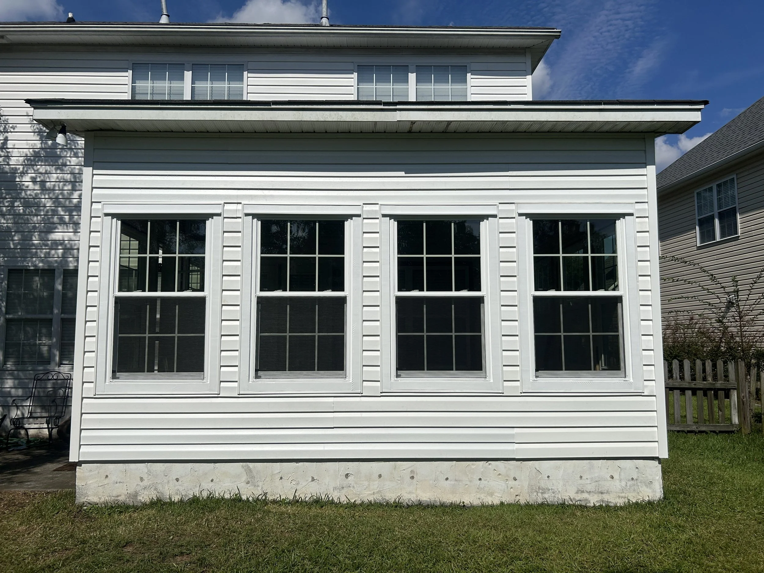 After - exterior porch enclosure