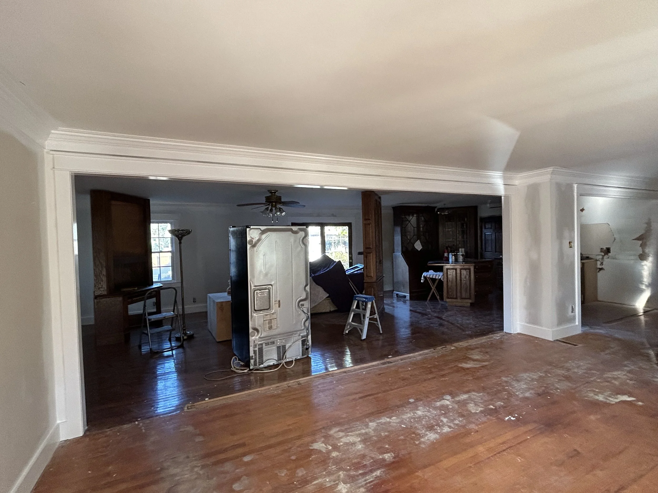 Removing a wall to open up the space