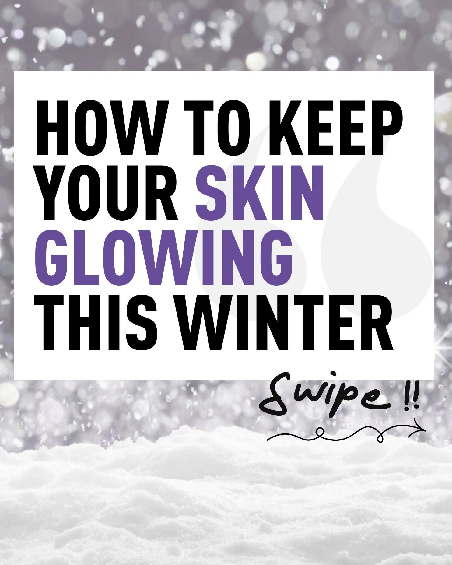 ✨ Beat the Winter Chill &amp; Keep Your Glow! ✨

Winter is knocking, and while the festive lights are beautiful, the cold can be harsh on your skin, leaving it dry, flaky, and dull. ❄️💔

But don't worry, with a few simple tweaks to your skincare rou
