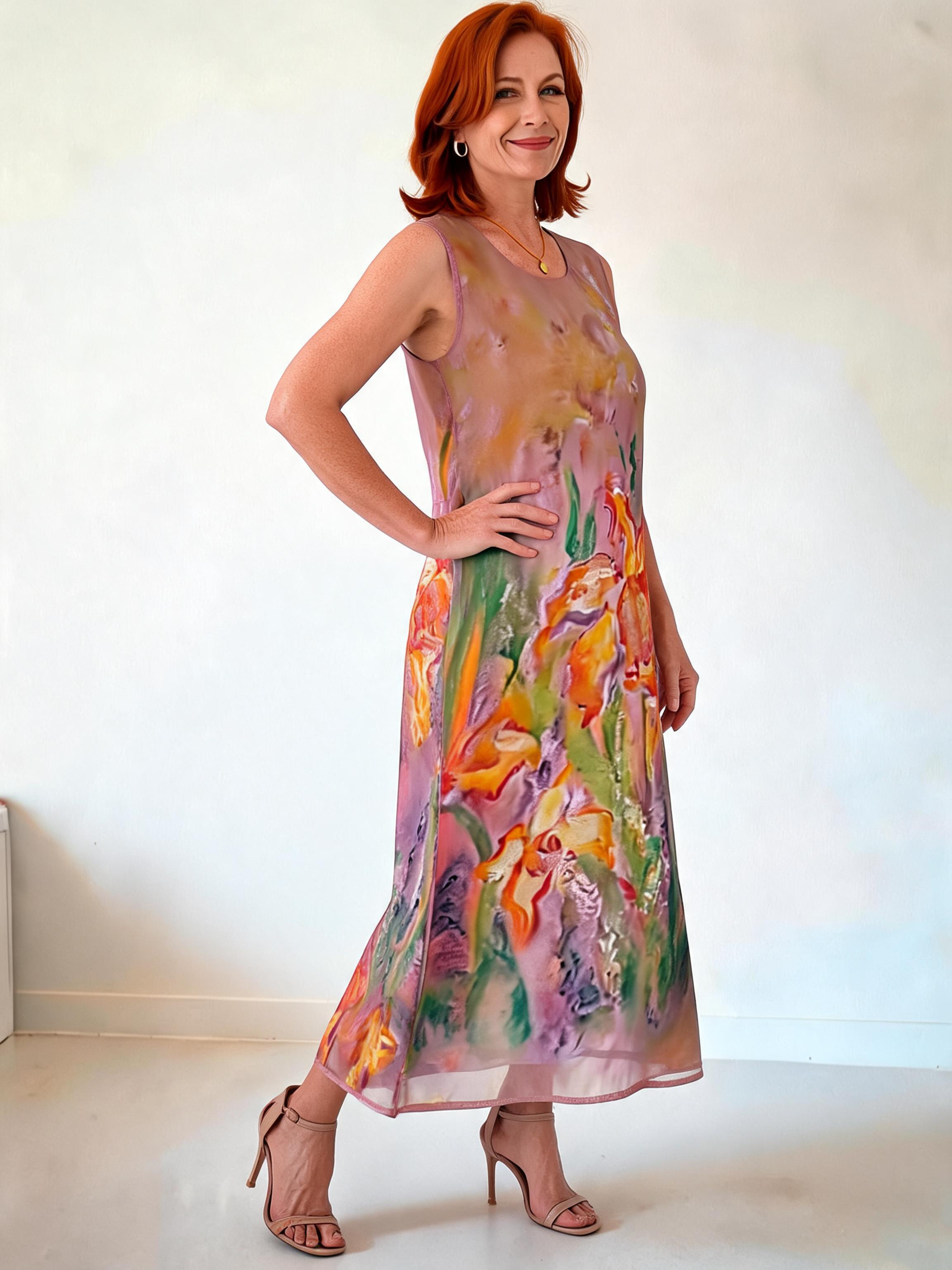 Daffodils Song Elise Dress, Wearable art, Creative Dressing by Marianne