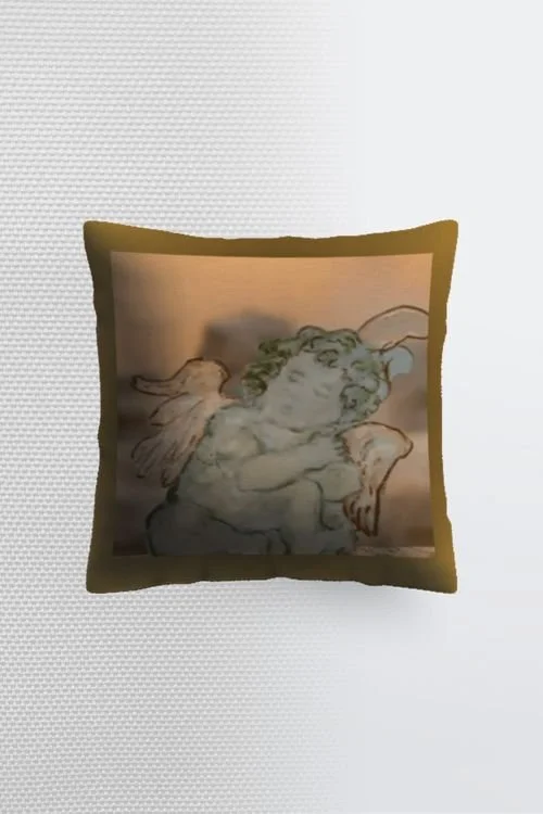 Angel Reverie PIllow_gold border_UAC61MF2F2SB.jpg