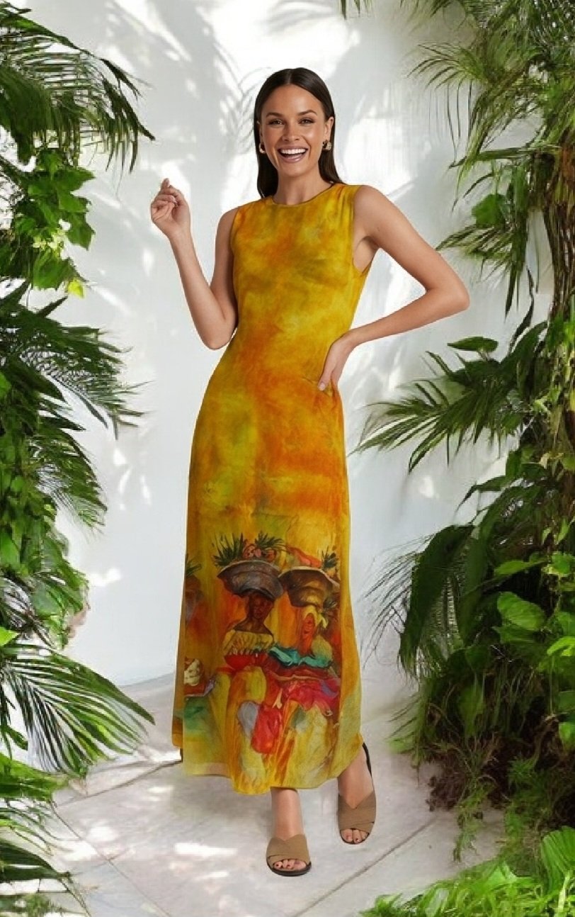 Columbian Ladies Lena Dress, Wearable art, Creative Dressing by Marianne