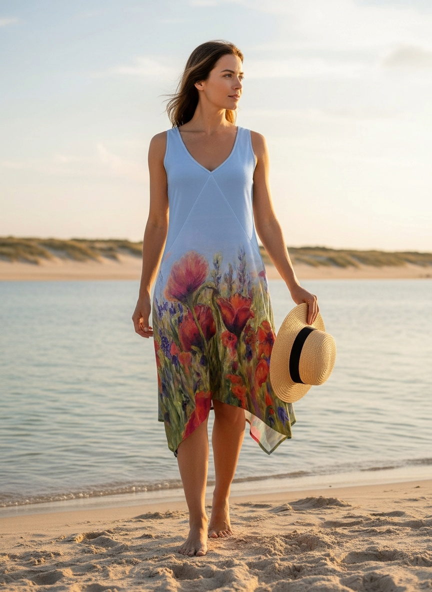 Red Poppies Thallia Dress