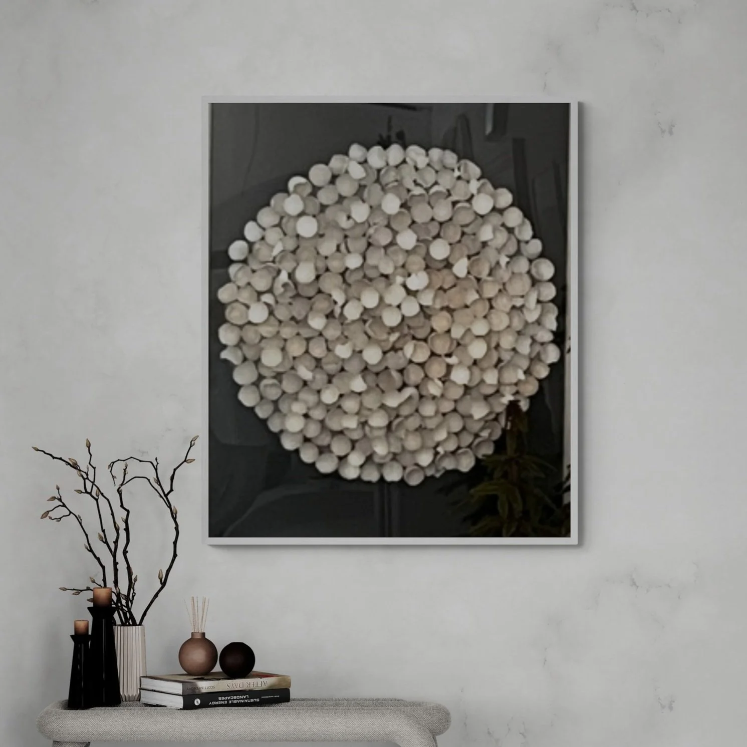 Calming Eggshell art on canvas by Third Wind Art