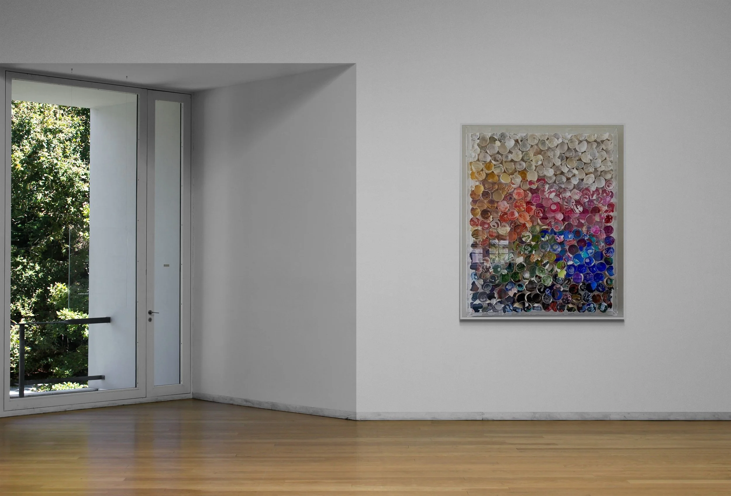 Colourful and fun eggshell art in gallery by Third Wind Art 