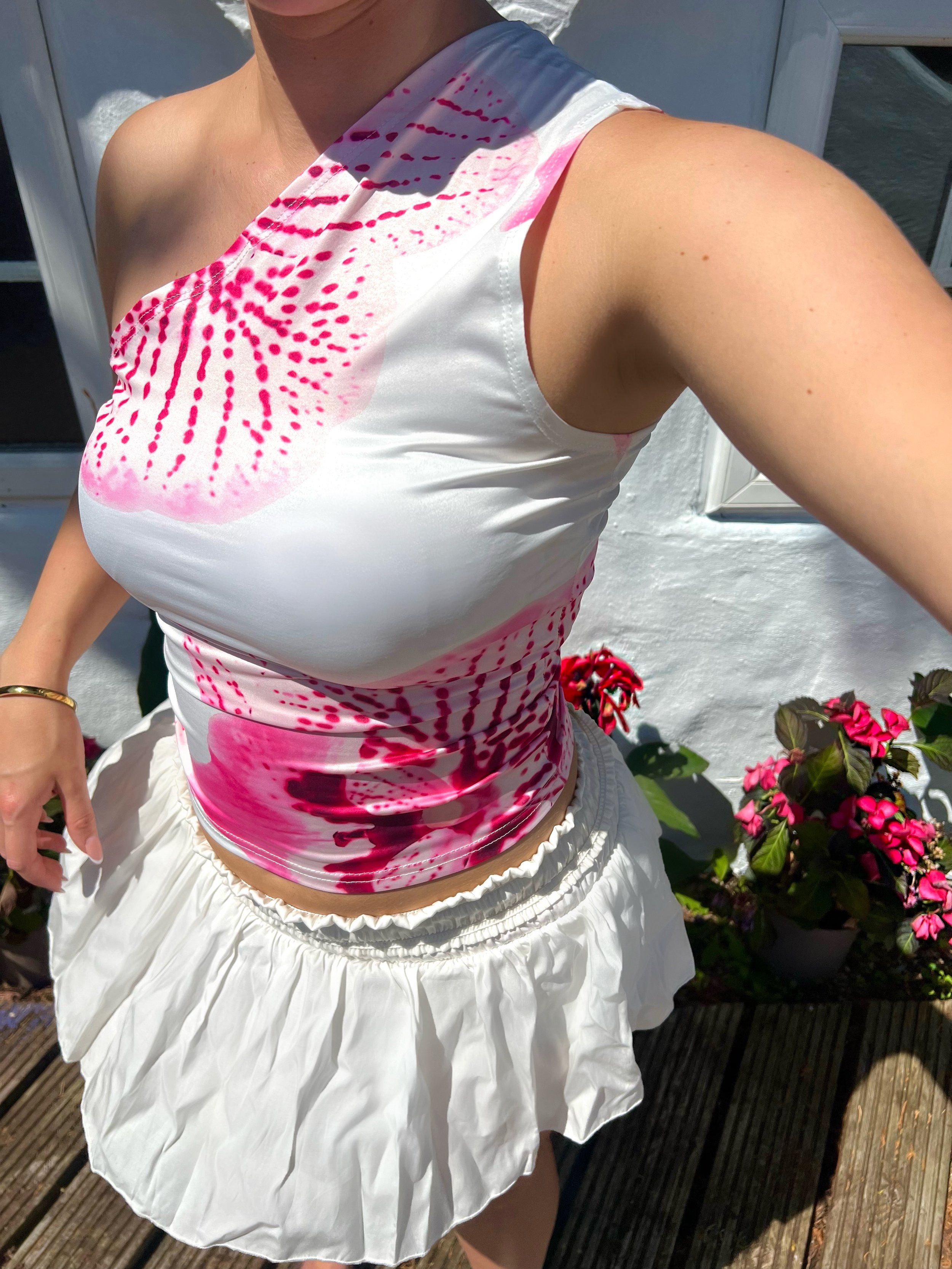 Porscha one houlder blossom top.jpeg