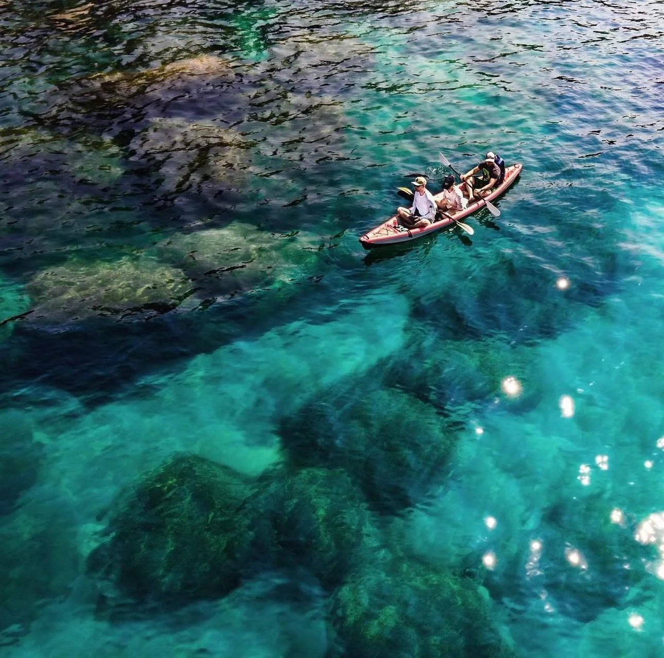 Victoria Grimm kayaking in Lake Tahoe