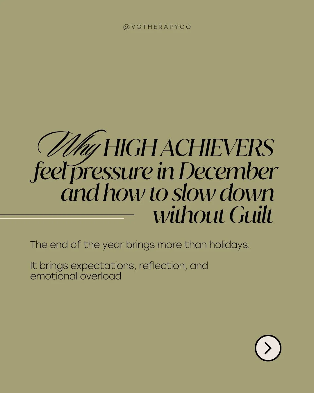 December can feel heavy for high achievers. Not because of the holidays, but because of the pressure to end the year &ldquo;strong,&rdquo; meet old goals, and keep showing up at full speed.

When your identity is tied to doing, slowing down can feel 