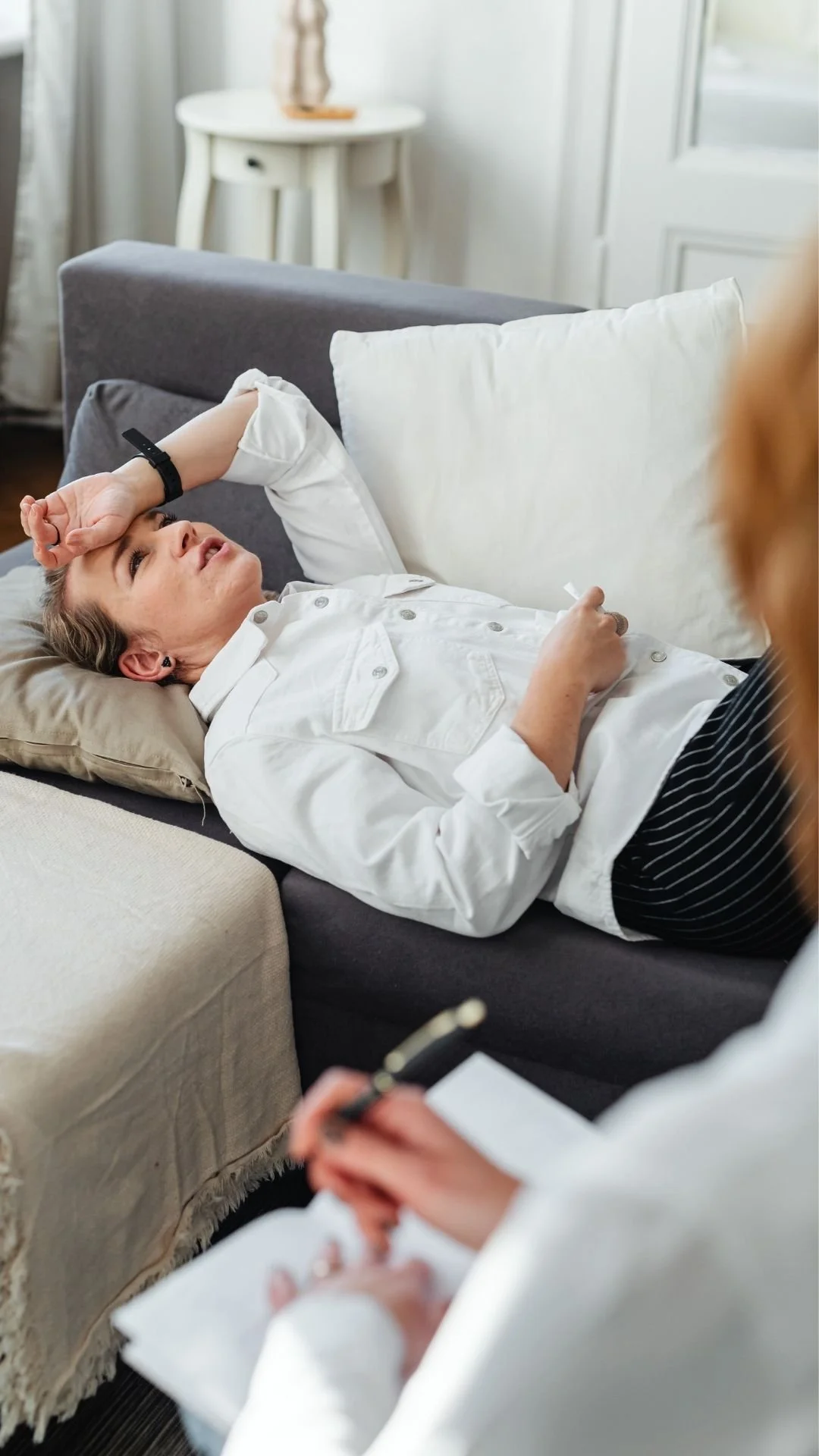 person having a therapy session