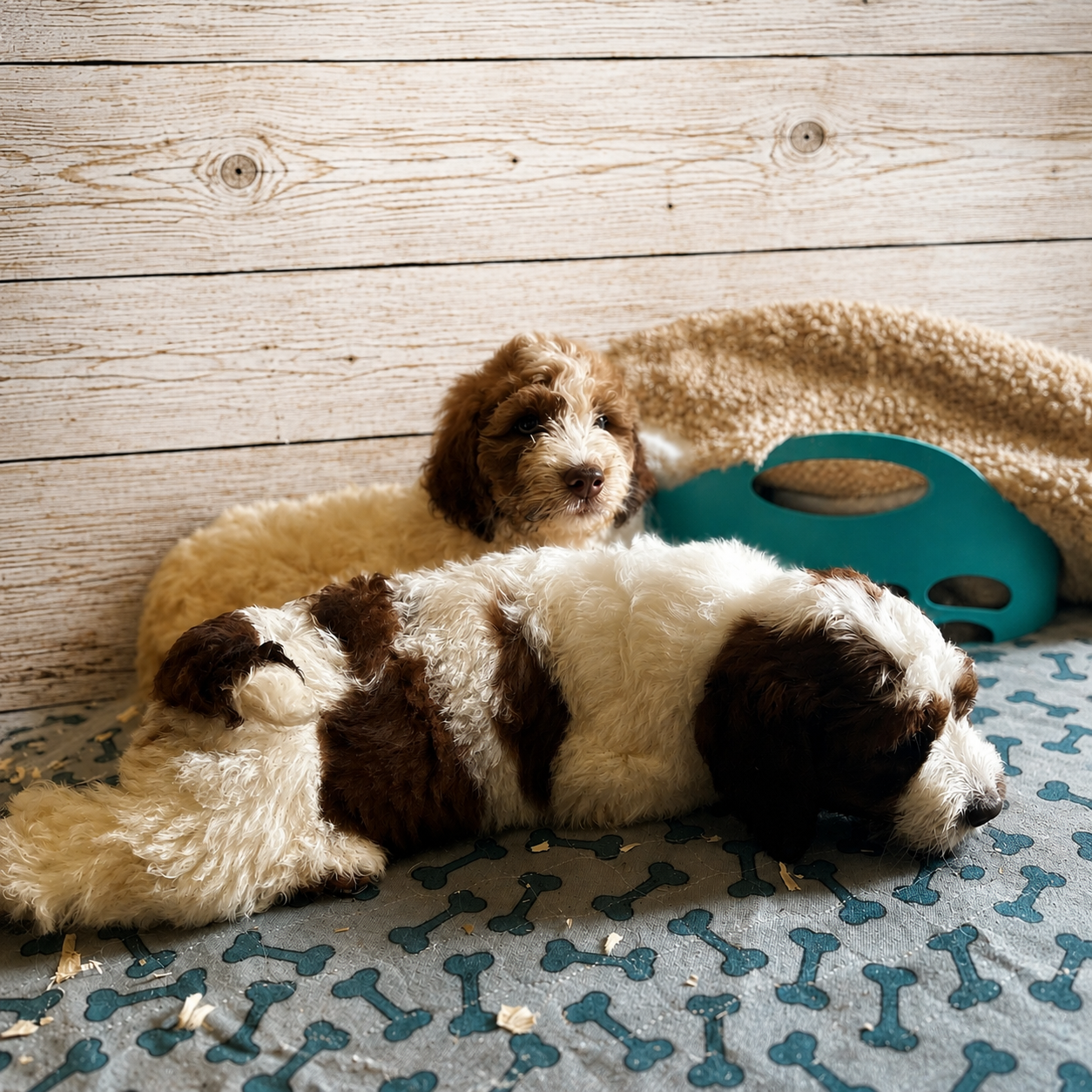 Moyen sproodle puppies from GillyBean and Nico.