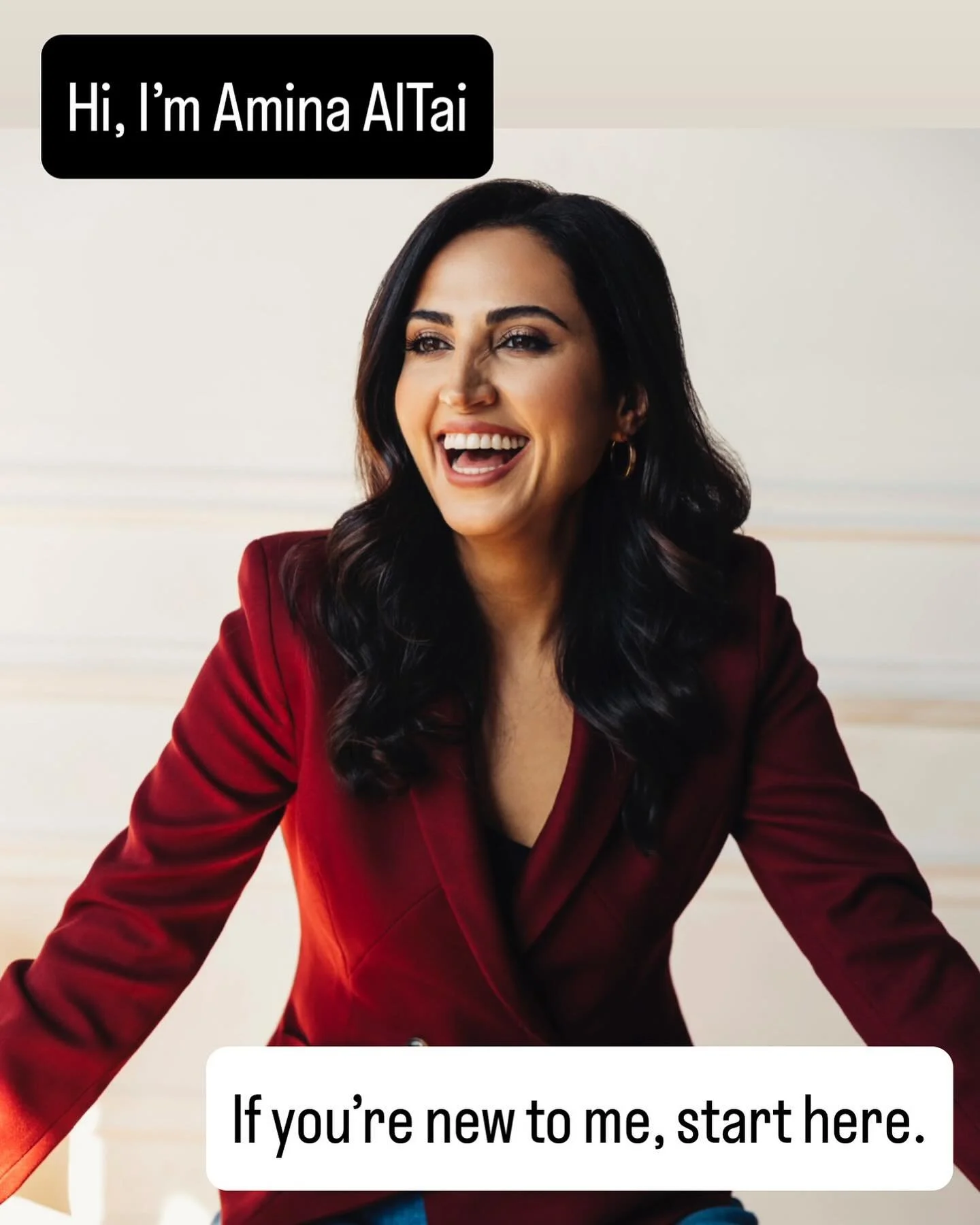 Welcome! I&rsquo;m Amina AlTai, executive coach, bestselling author of The Ambition Trap, podcast host, speaker, and your guide to building a career rooted in alignment, purpose, and well-being.

I&rsquo;m a Scorpio sun, Capricorn rising, Aquarius mo