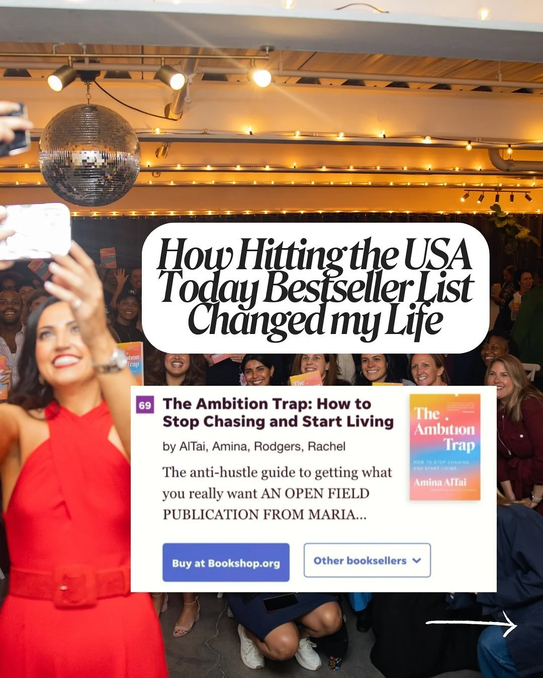See what I did there?! 

I wrote a book about not chasing ambition from a place of pain, and instead allowing it to flow from our purpose. 

I wrote a book about how external achievements don&rsquo;t make us more worthy, we&rsquo;re born worthy. 

AN