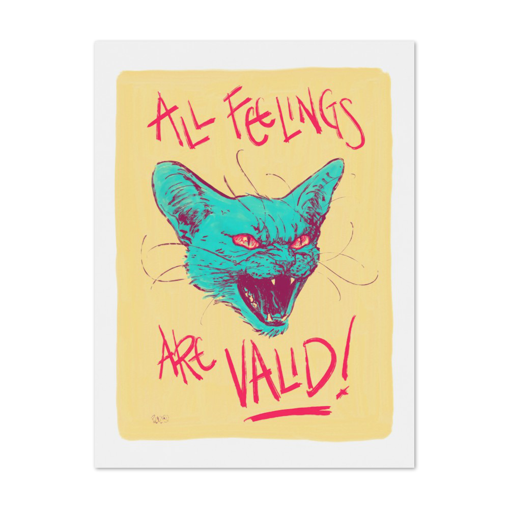 All feelings are valid! - Cattitude art print thumbnail