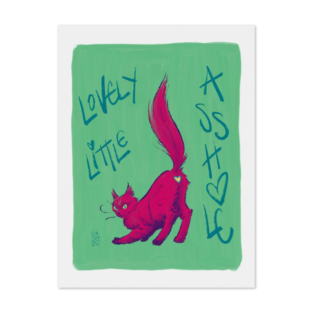 Lovely little A**hole - Cattitude art print thumbnail