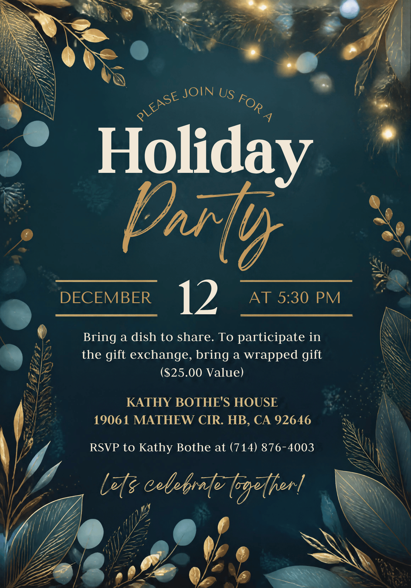 Holiday Potluck Party 