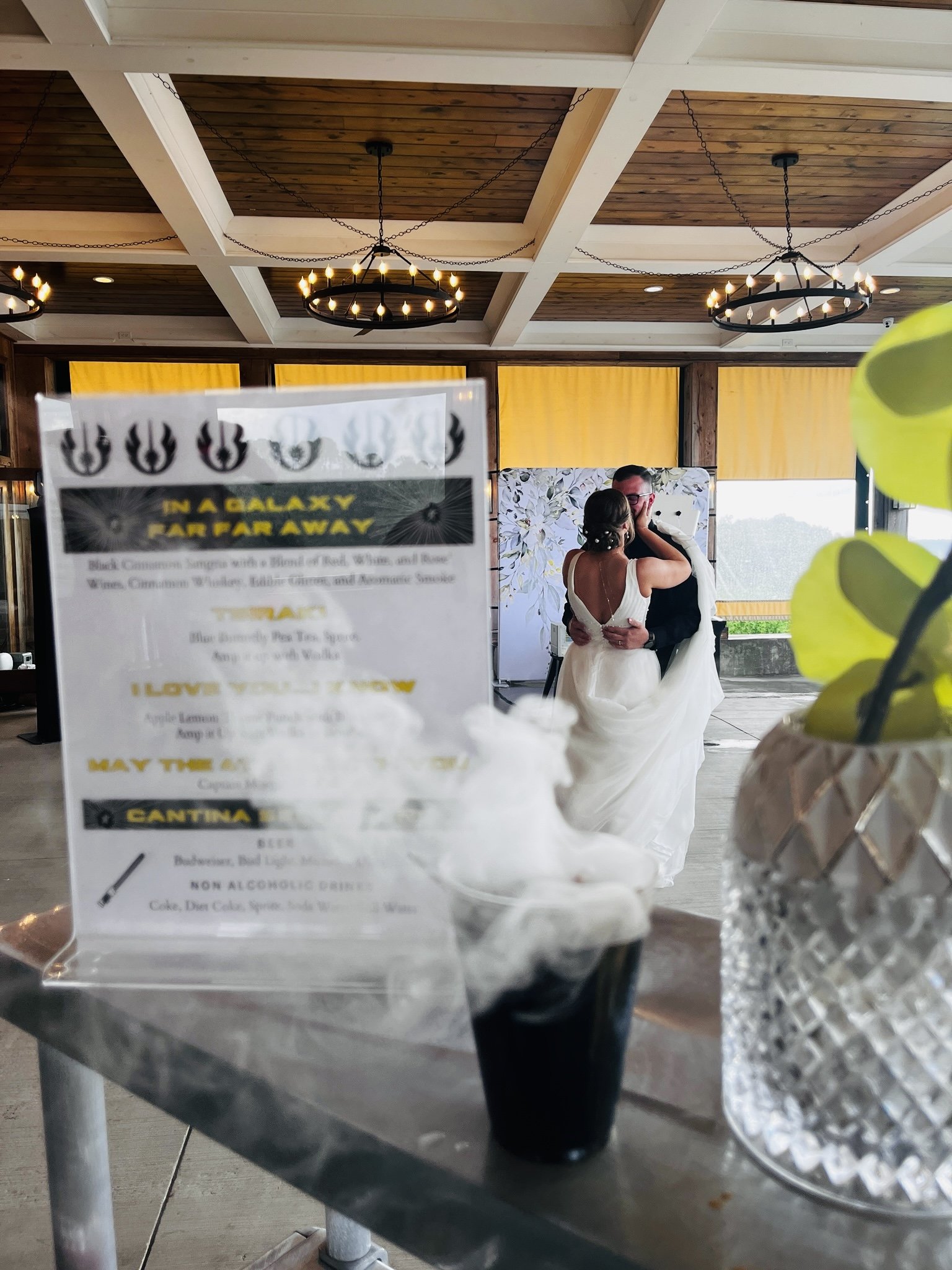 Star Wars Themed Wedding-Smoking Signature Drink at Soli Tree Farm.