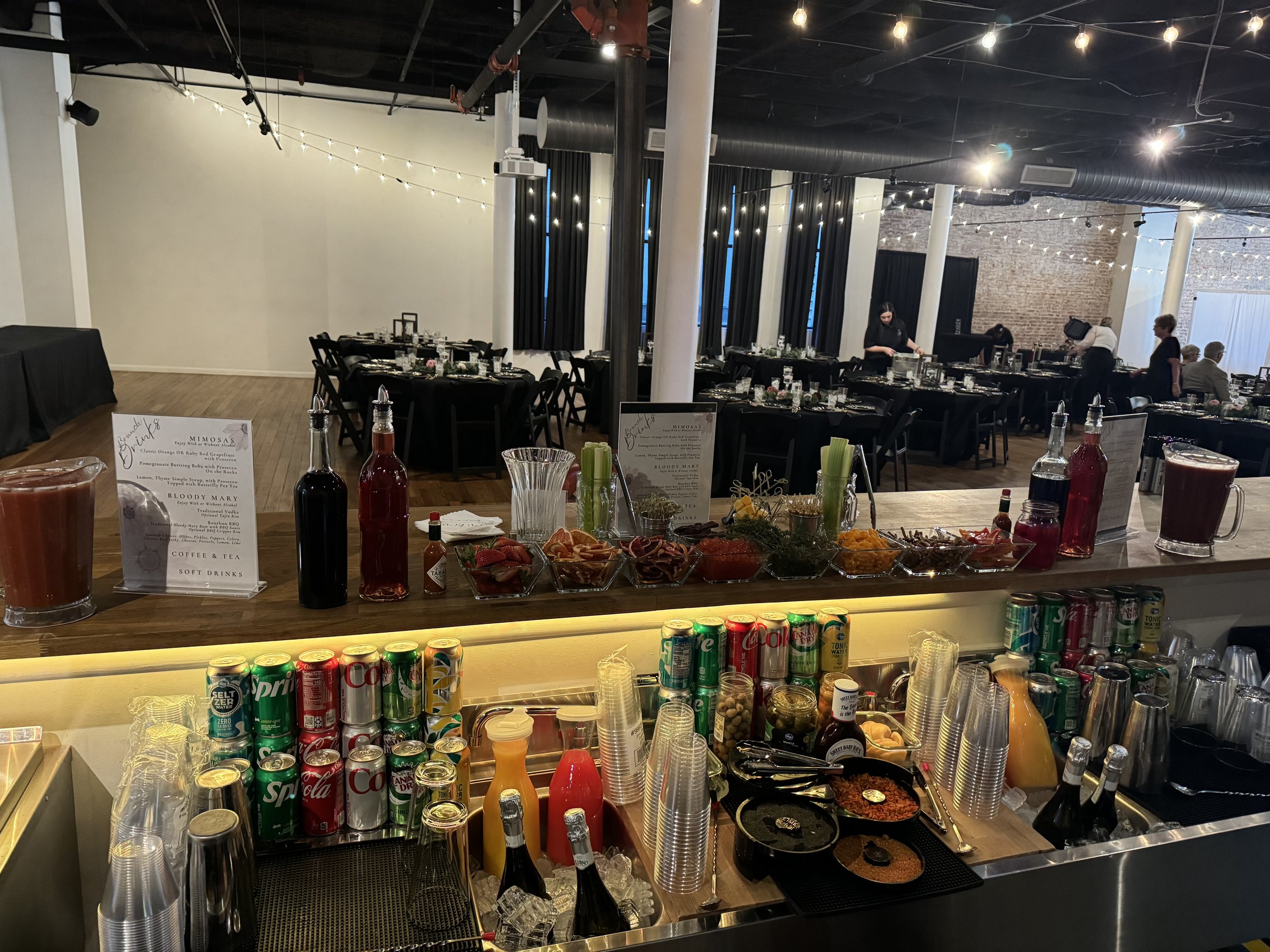Behind the Bar-Bloody Mary-Mimosa-Brunch Wedding at The Spot on Fifth in Cincinnati Ohio.