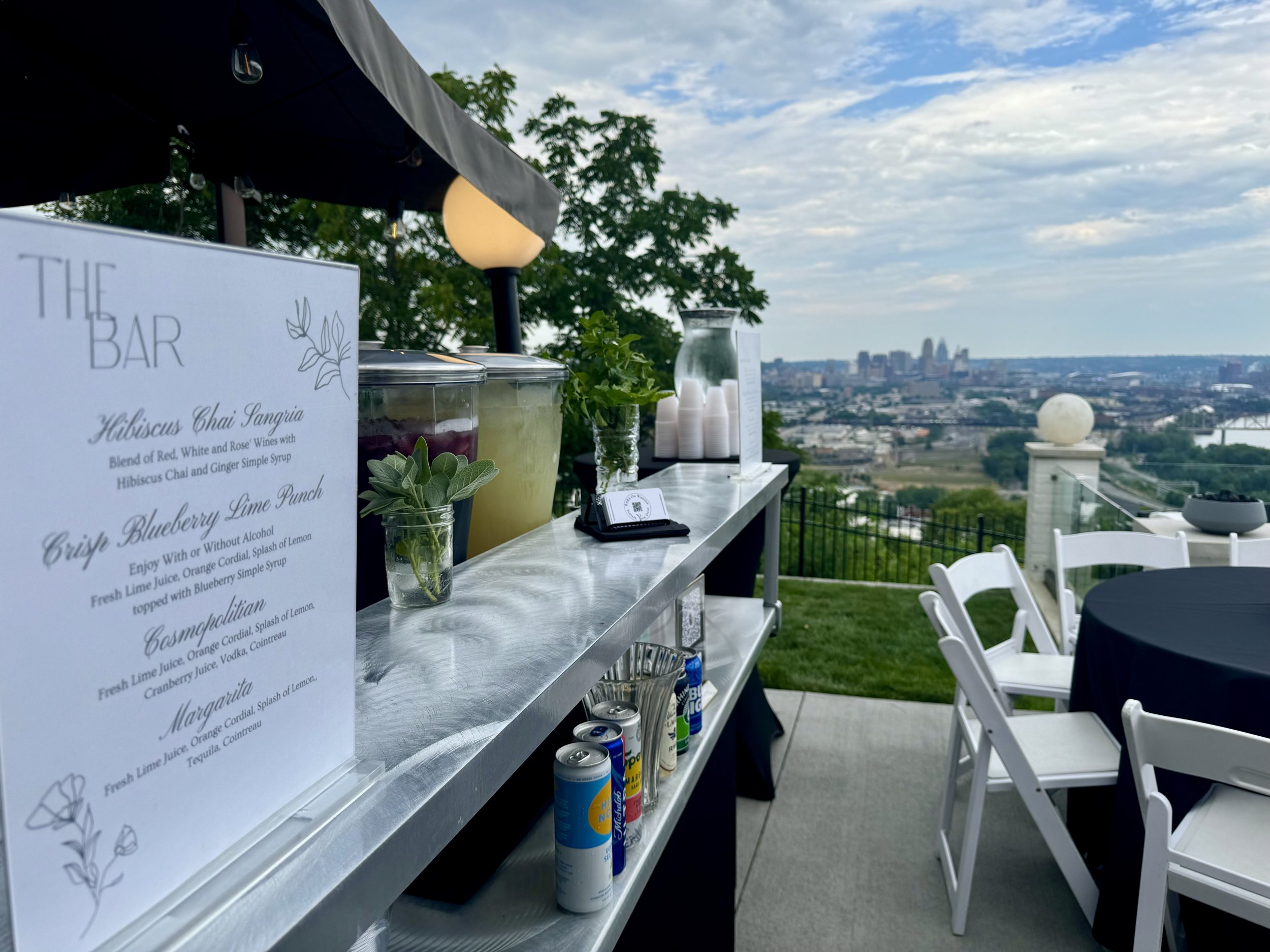 Portable Bar with Custom Menu.
