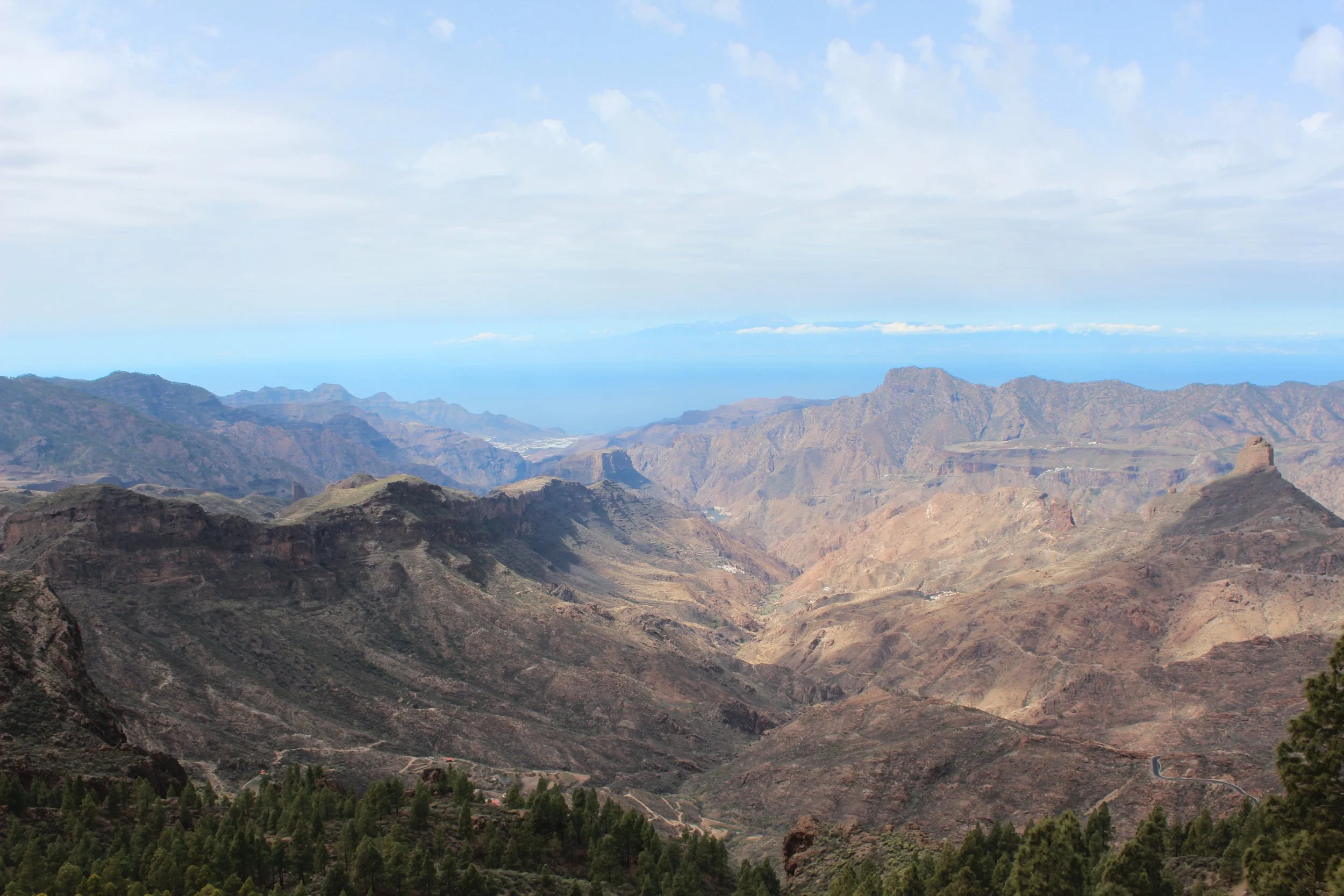 Point de vue au Sud de Gran Canaria, canyon, barranco.