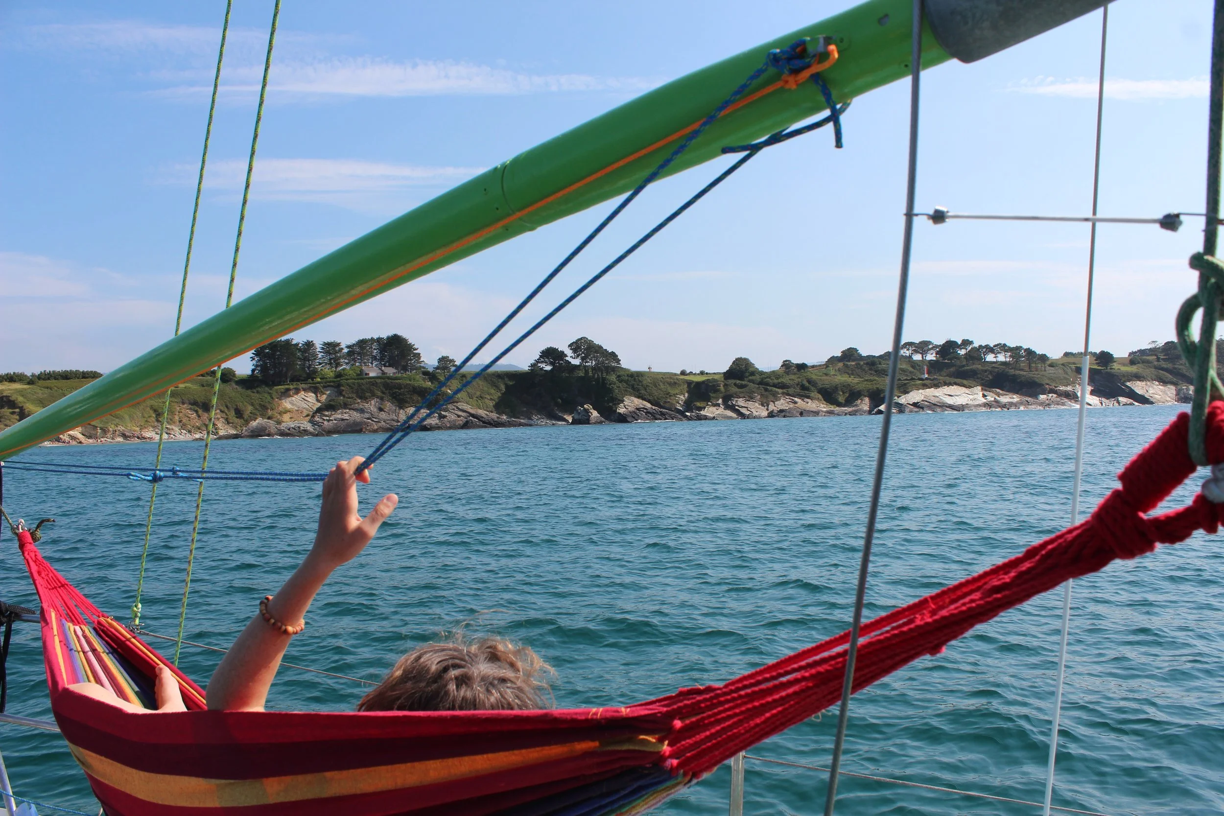 Hamac sur un voilier, Glice Espagne, dolce vita