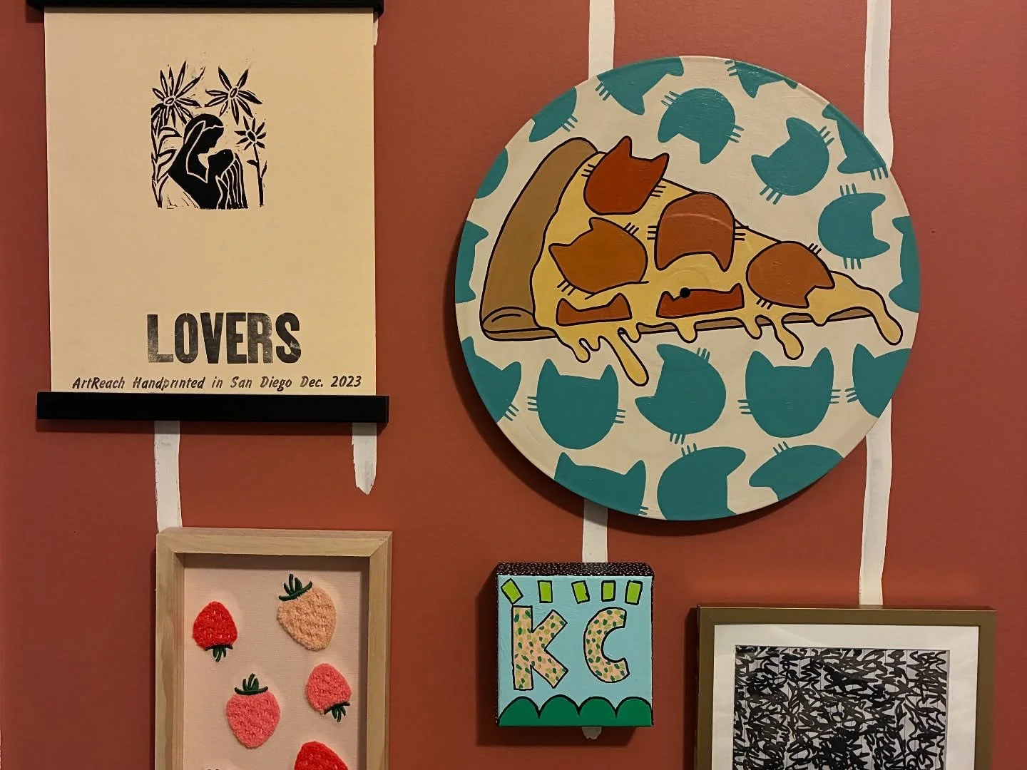 I love my minis, but what do you do with them? I love them in a small group with other art, on a bookshelf, love them combined in their own arrangement, on a small hanging shelf with other trinkets. I just think they add so much in such a small body!