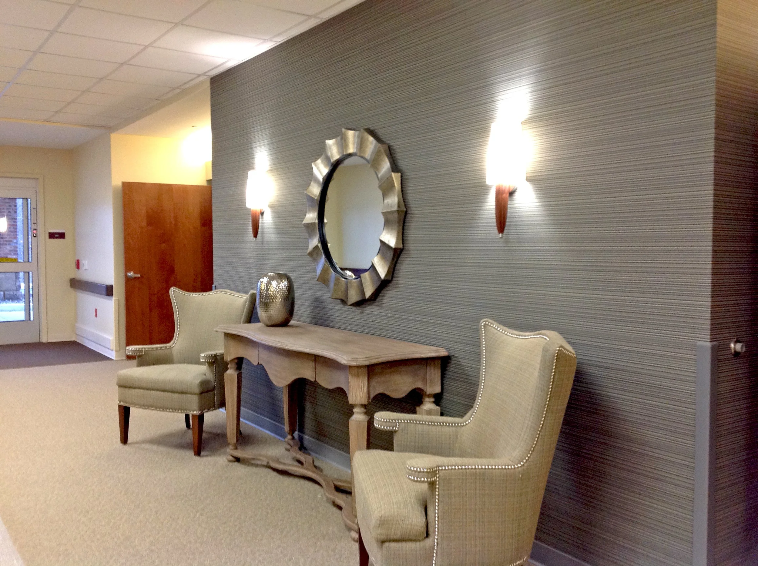 Green Village Care Center, Green, Ohio, interior of front entry, Nursing care, WITHERS DESIGN GROUP ARCHITECTS, Columbus, Ohio