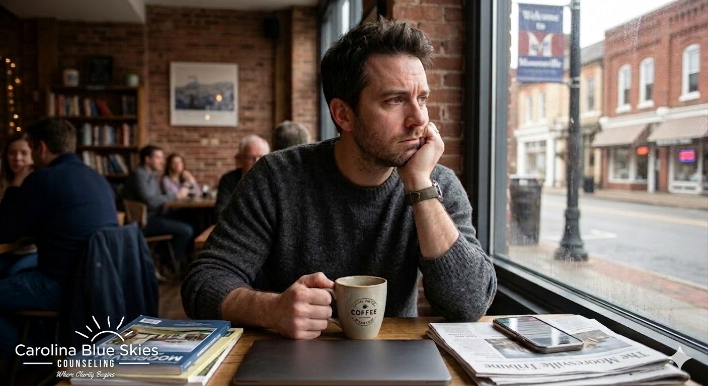 Men’s Counseling in Mooresville, NC: When Stress Turns Into Anger, Withdrawal, or Burnout