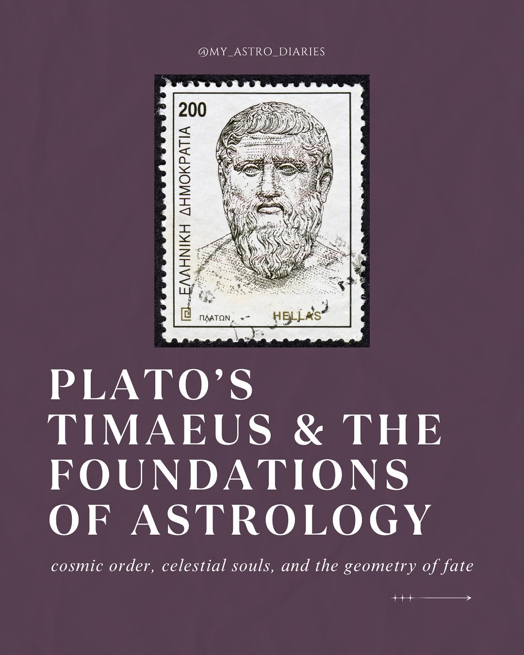 Timaeus is not only a cornerstone of philosophy, but it is also one of the most important texts in history, particularly for astrologers. The dialogue provides the metaphysical architecture that later astrologers, from the Hellenistic period to the R