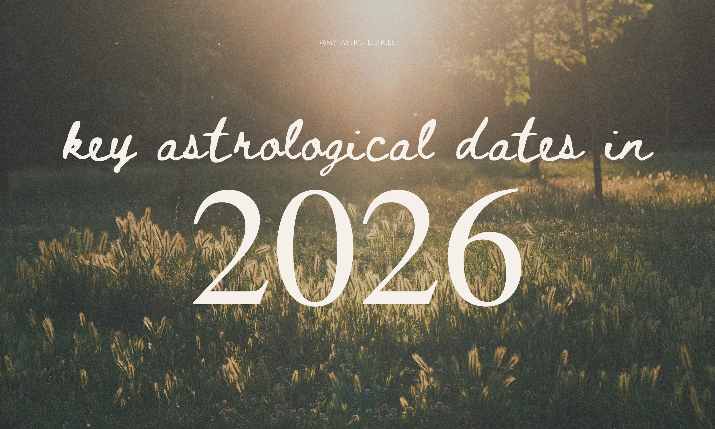 Key astrological events of 2026