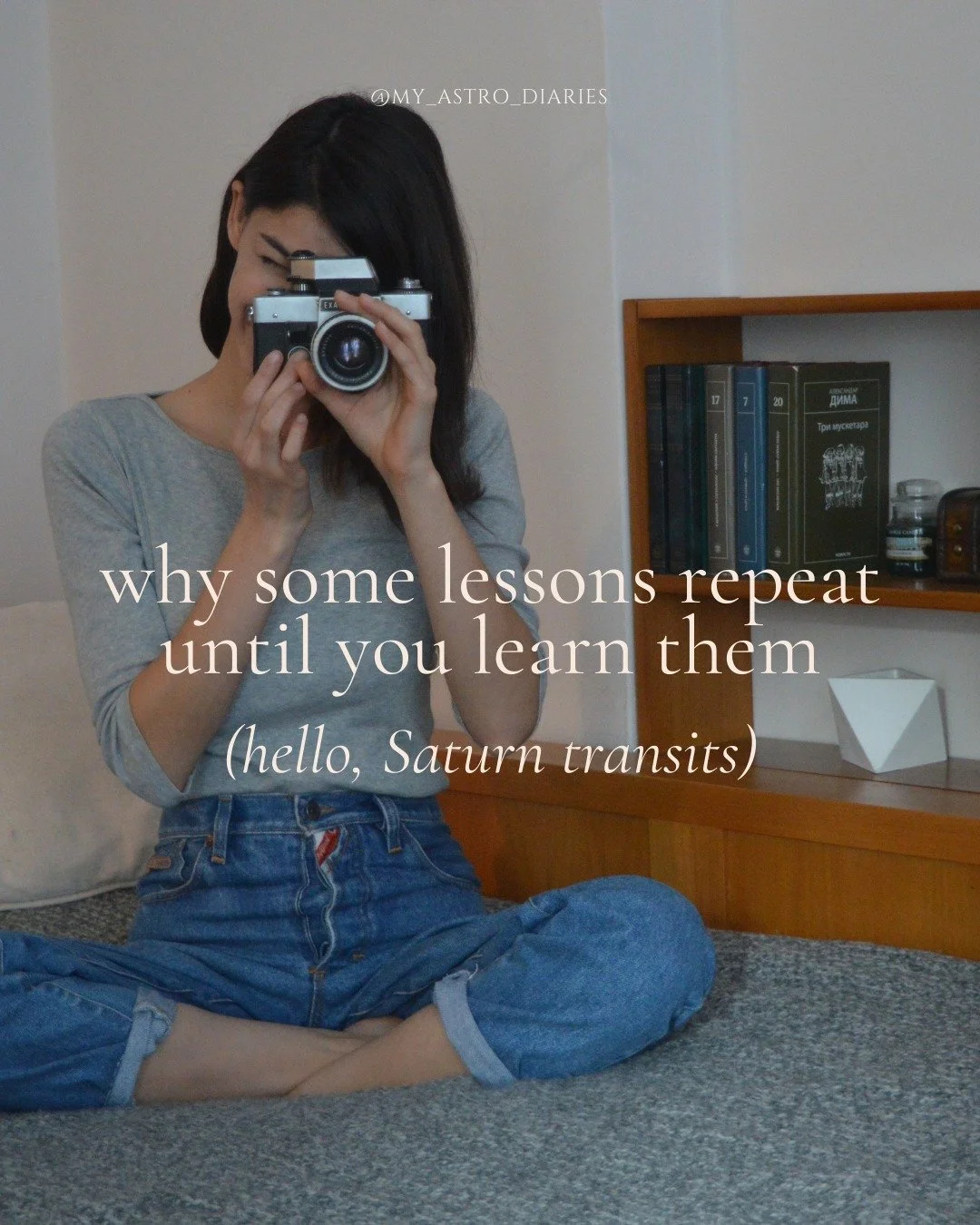 🪐We as humans loooove to imagine growth as linear.
Lesson learned, box checked, onto the next chapter, yipe!

&hellip;But Saturn doesn&rsquo;t work like that. Saturn works in spirals.

When something repeats, it&rsquo;s actually feedback, not a puni